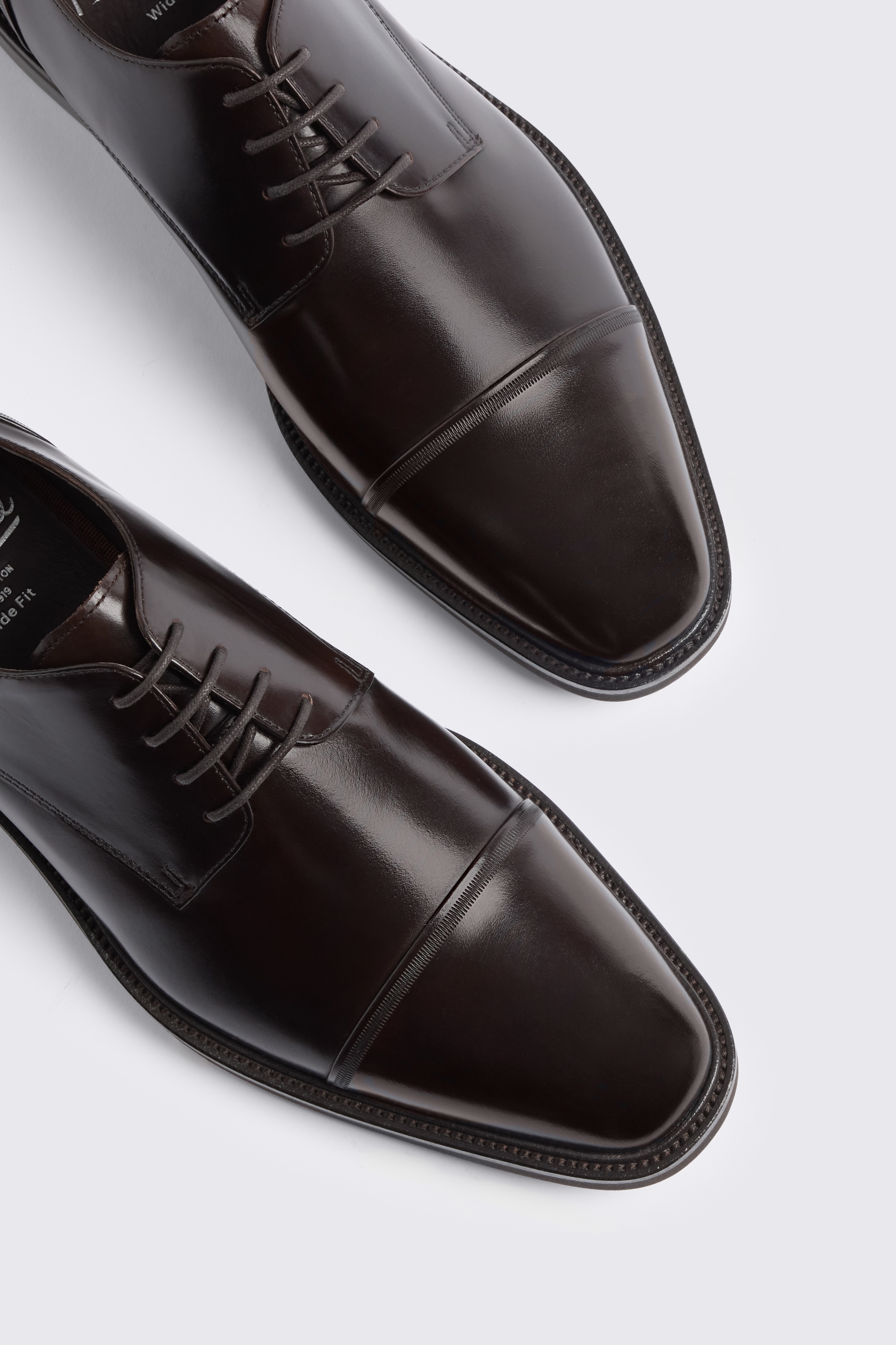 John White Broad Brown Wide Fit Derby Shoe