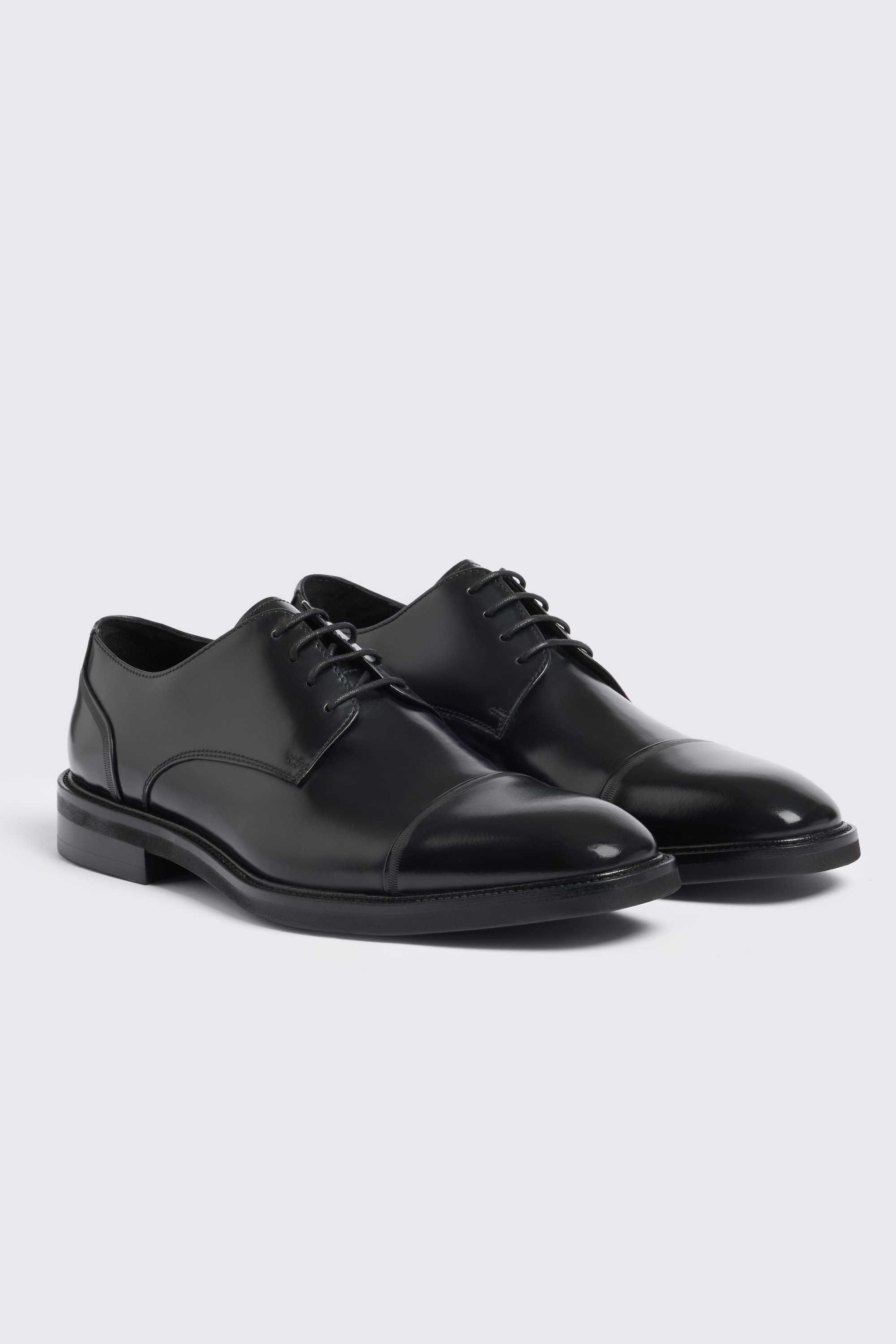 John White Broad Black Derby Shoe