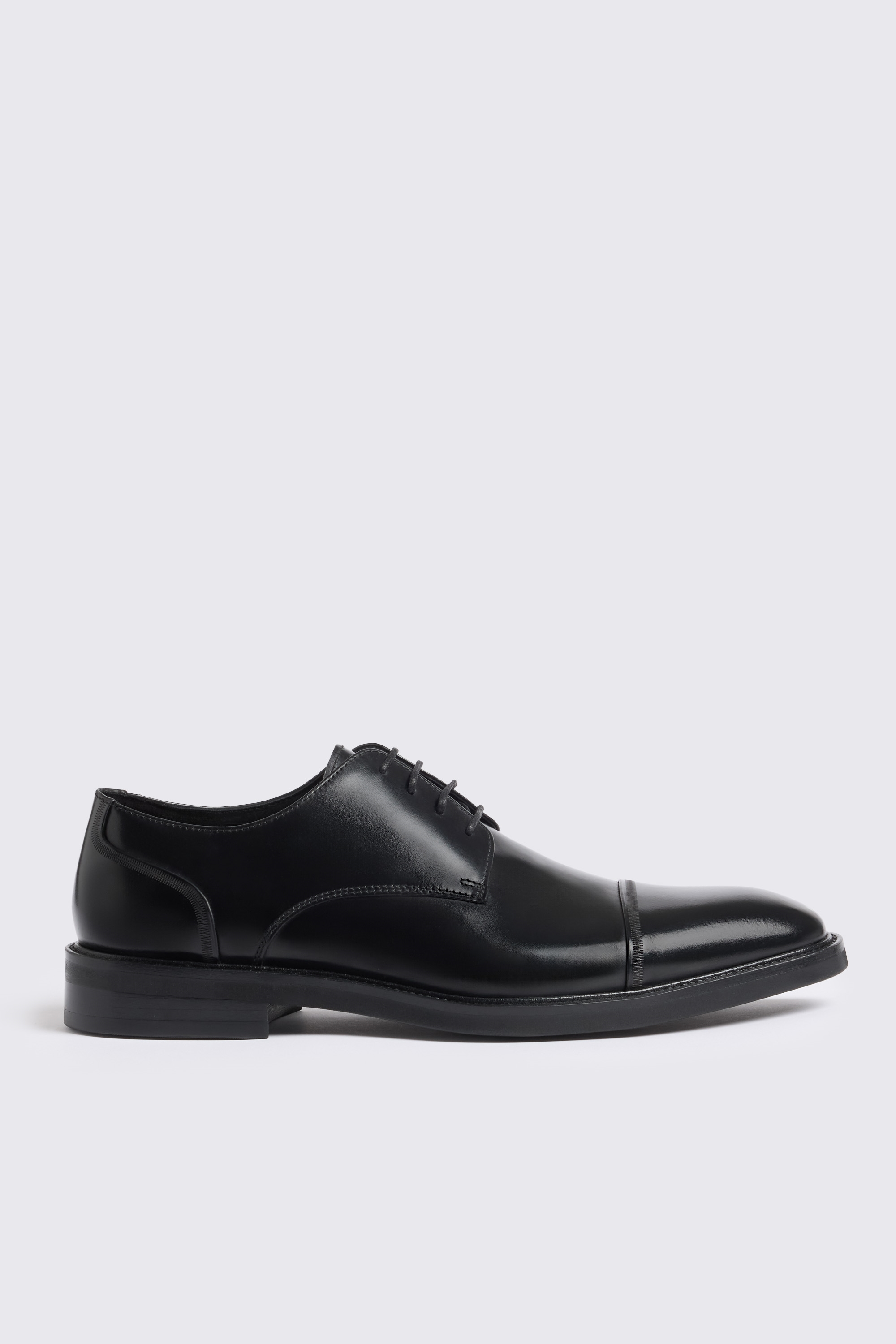 John White Broad Black Derby Shoe
