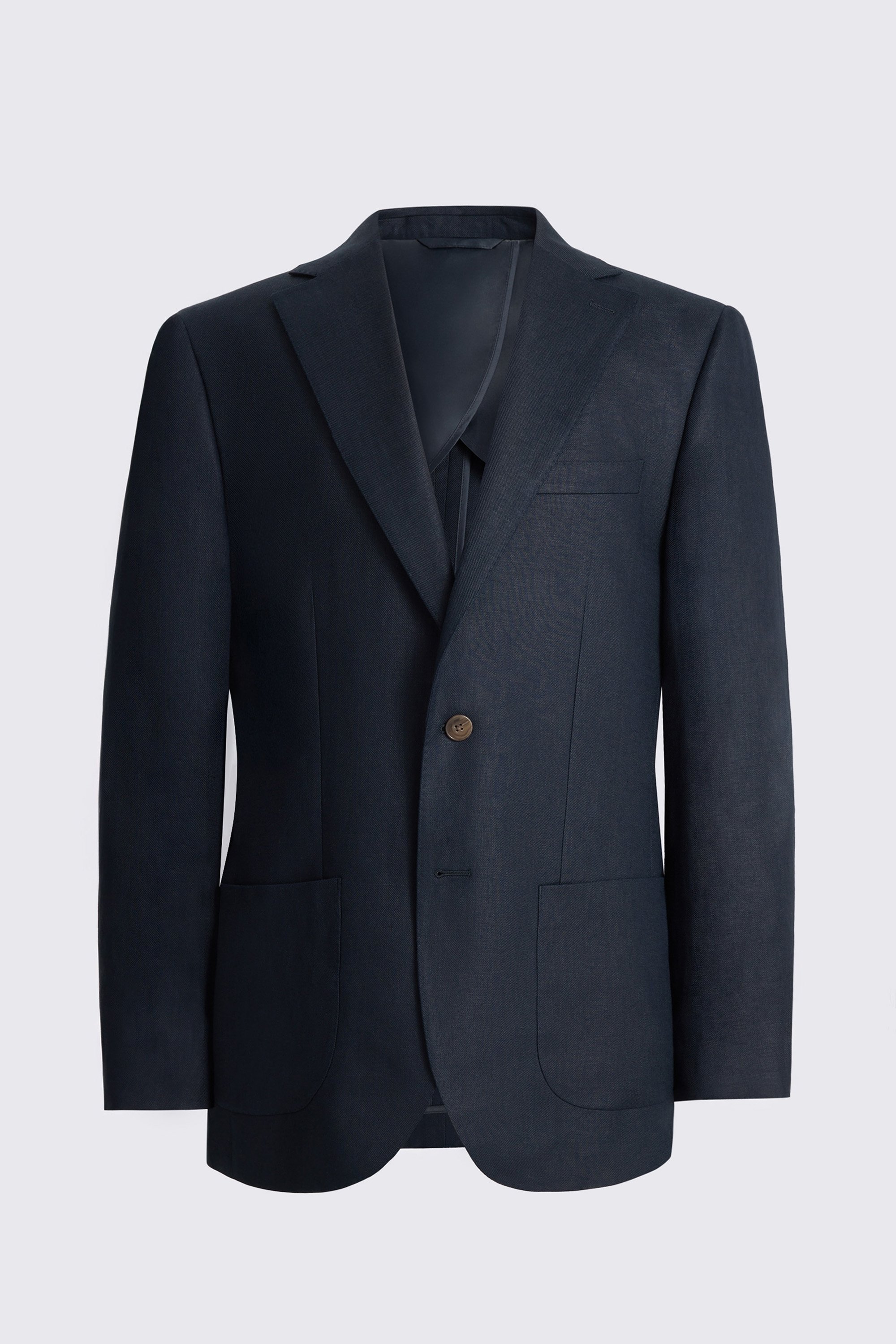 Regular Fit Navy Twill Linen Suit