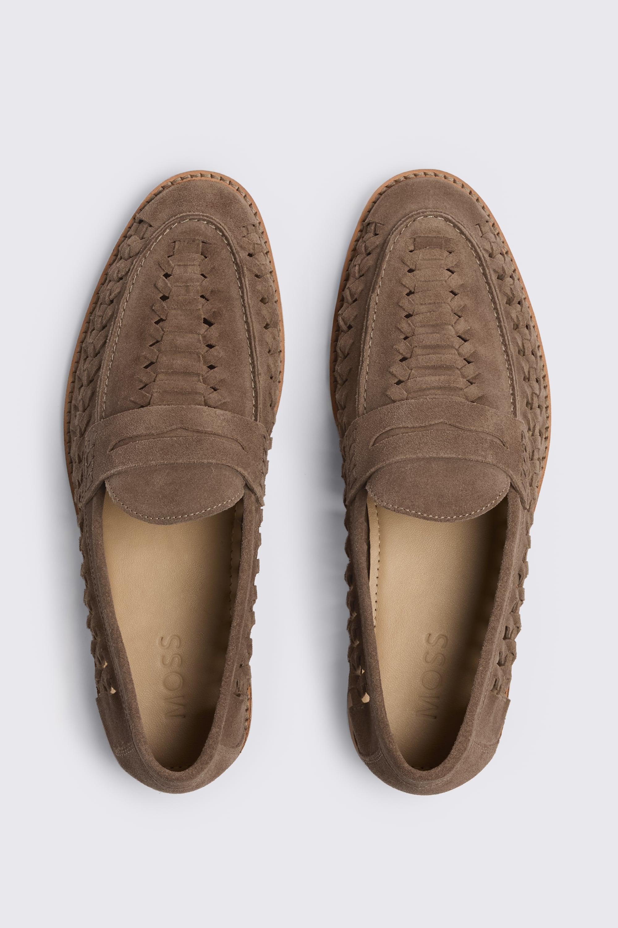 Capri Taupe Suede Woven Loafers