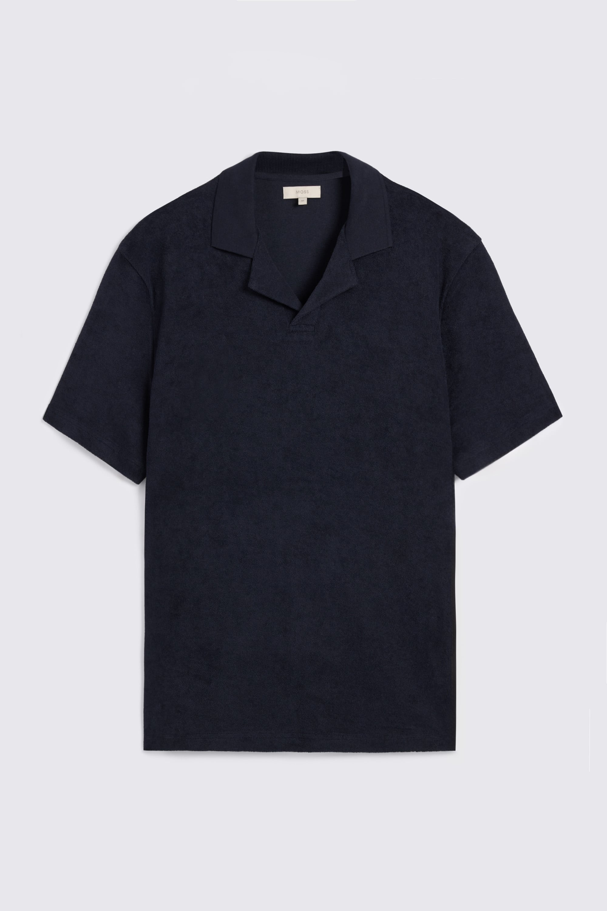 Navy Terry Towelling Skipper Polo