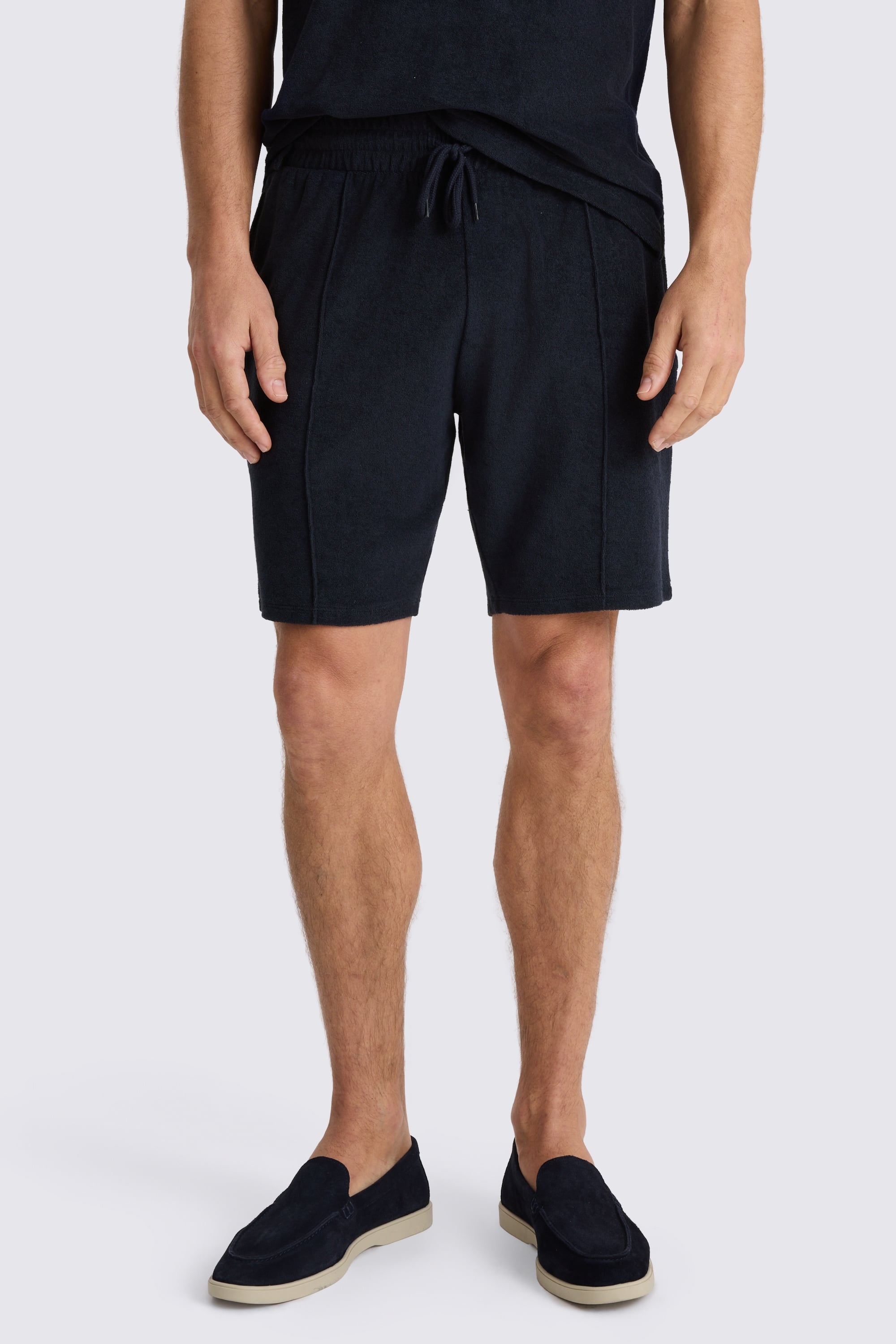 Navy Terry Towelling Shorts