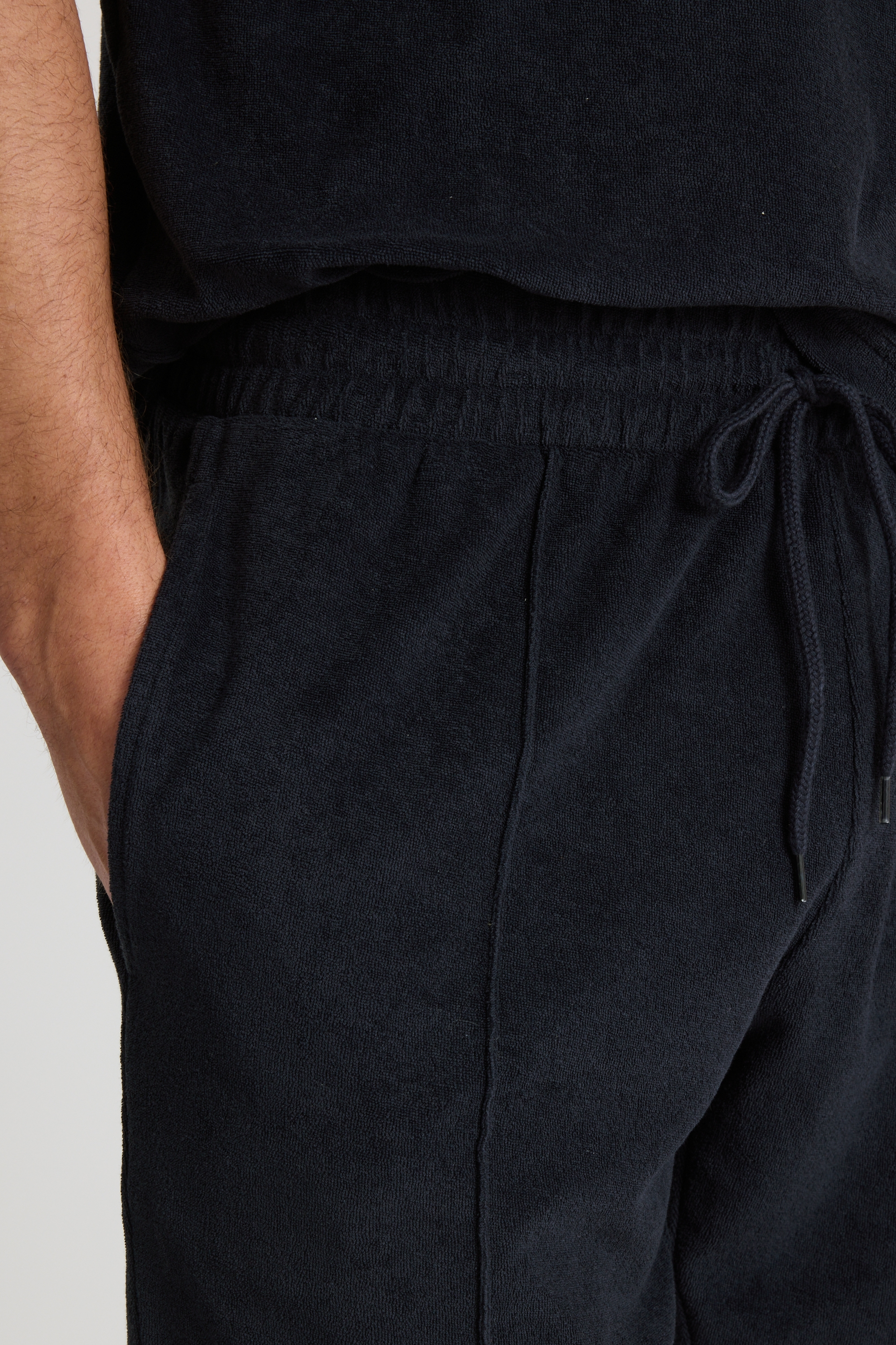 Navy Terry Towelling Shorts