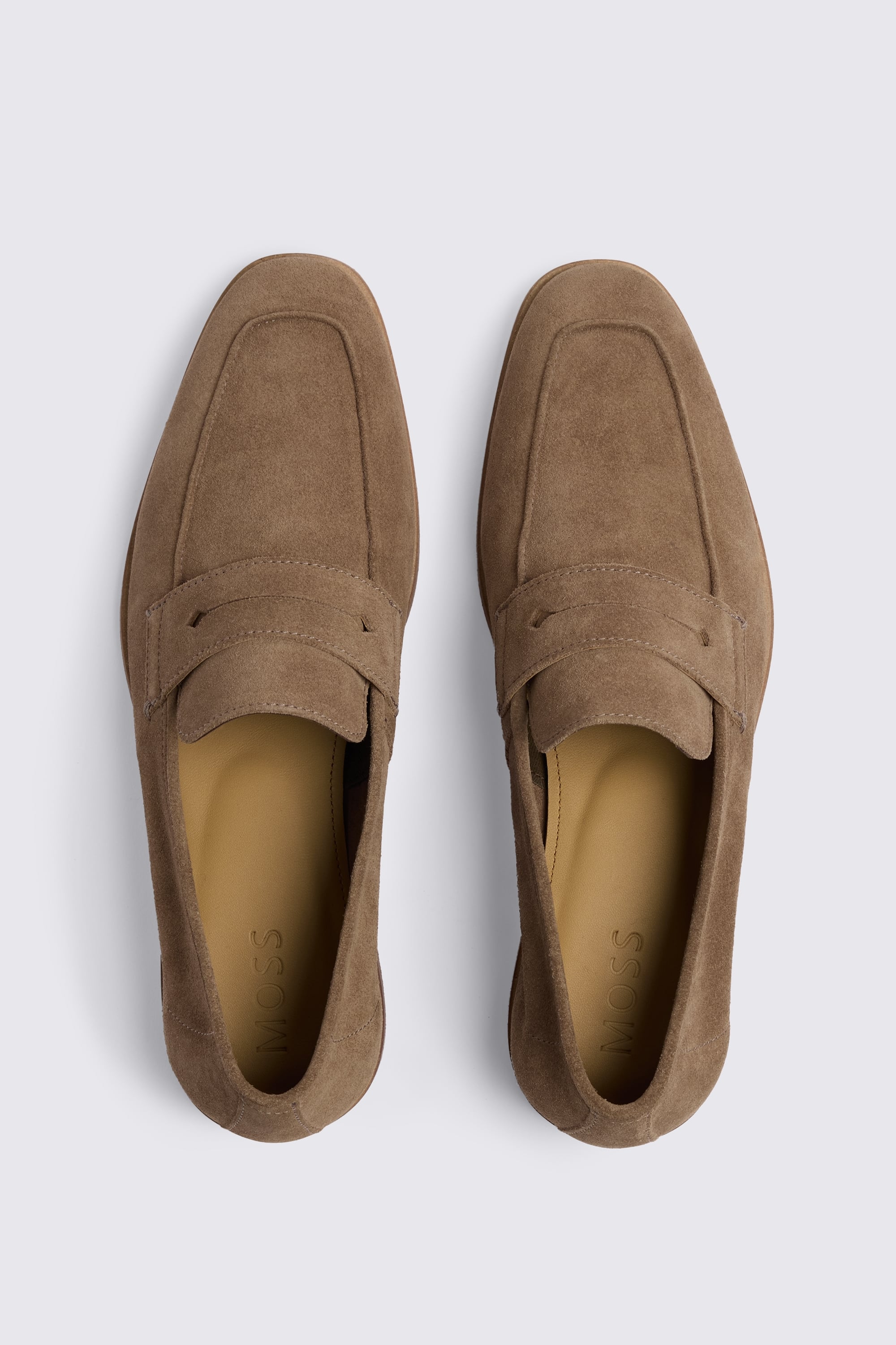 Nude Suede Relaxed Loafers