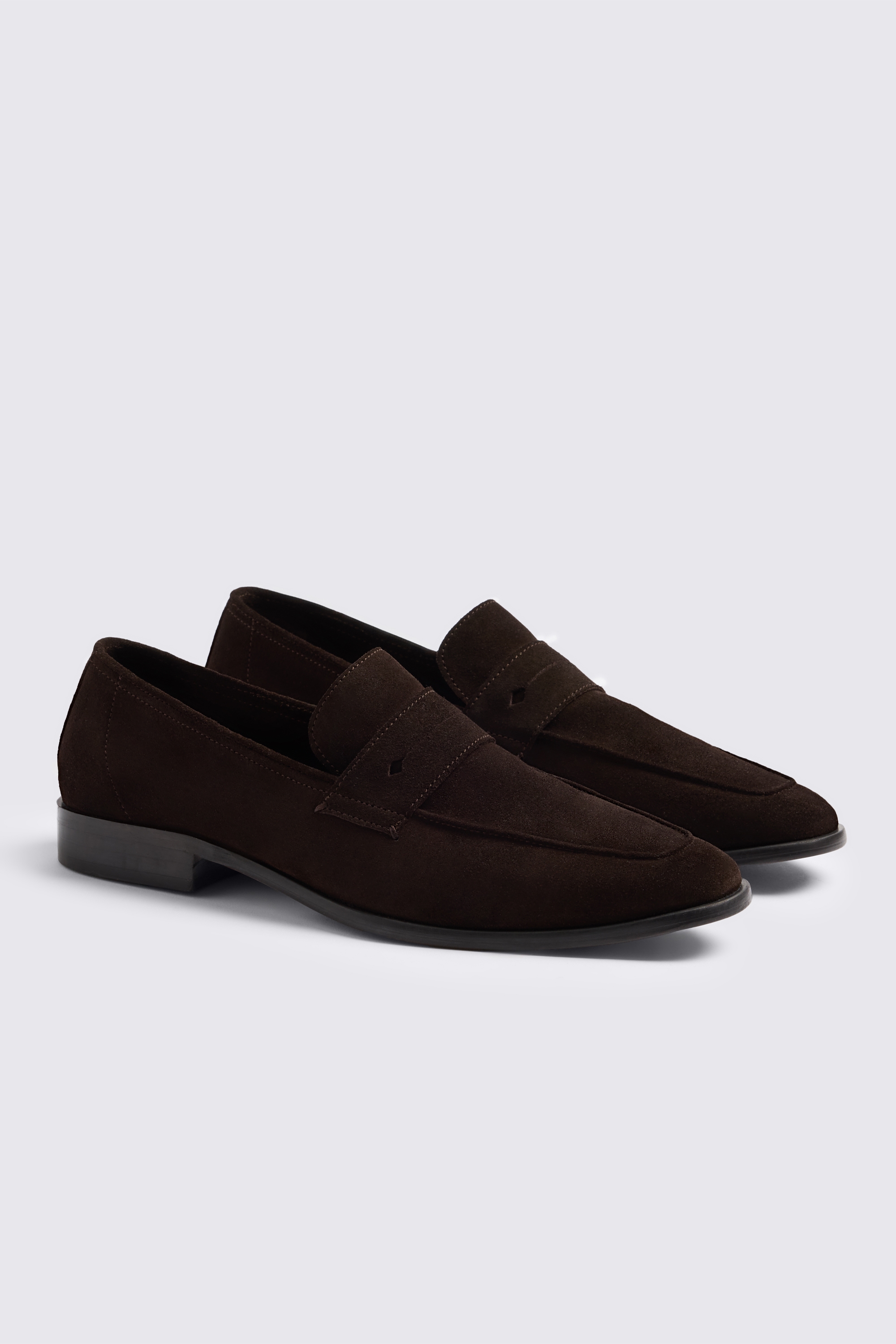 Brown Suede Relaxed Loafers
