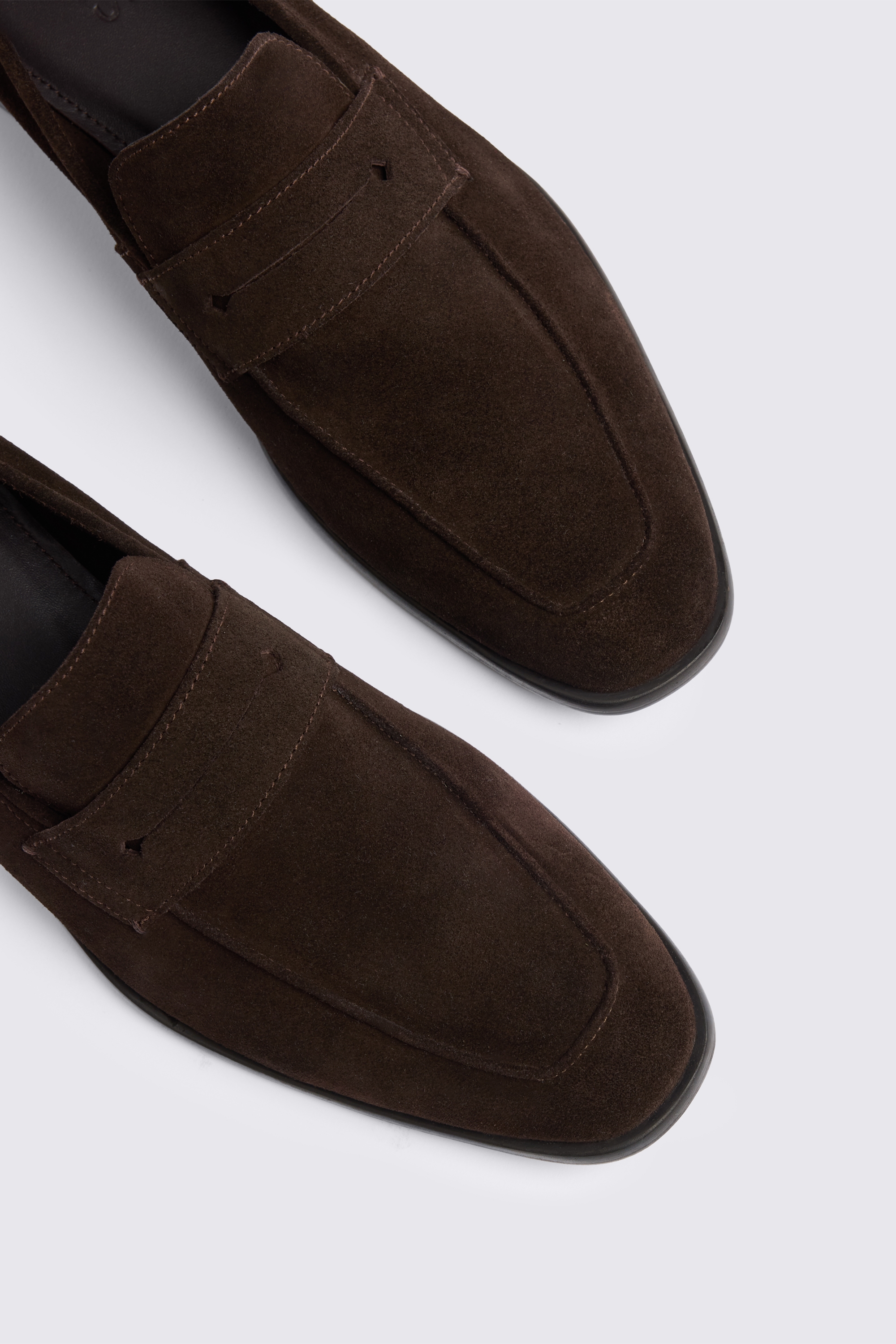 Brown Suede Relaxed Loafers