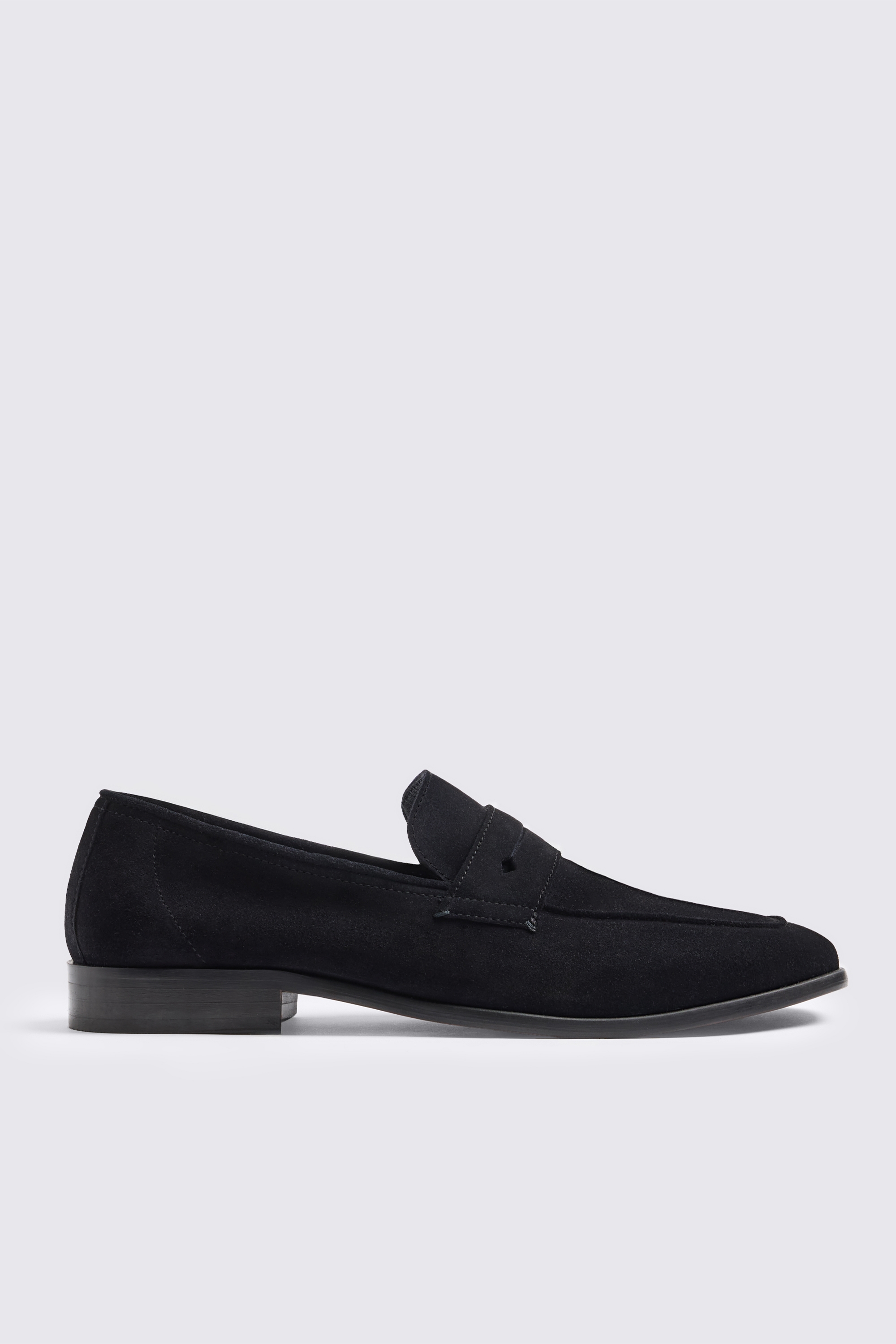 Navy Suede Relaxed Loafers