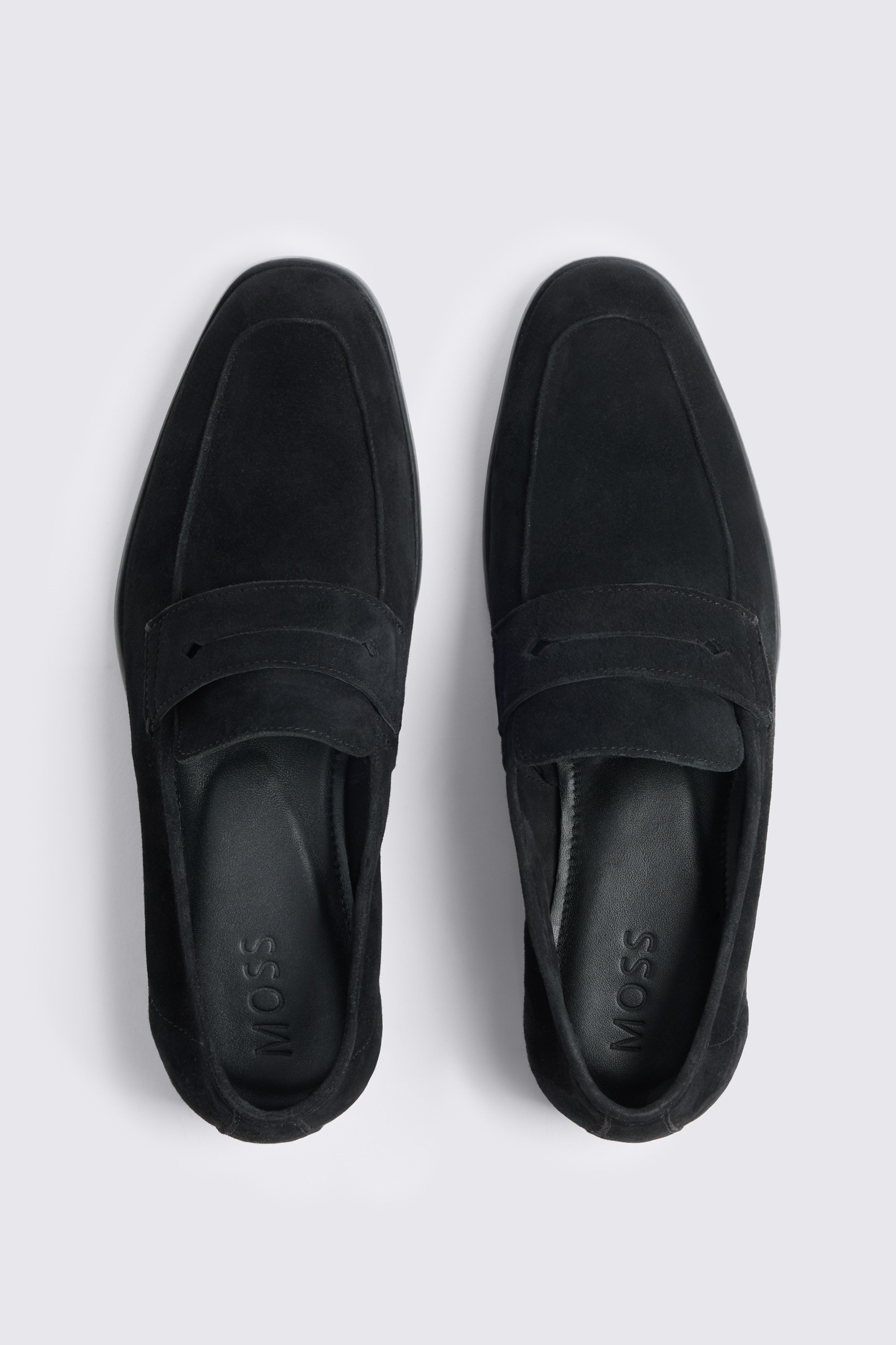 Black Suede Relaxed Loafers
