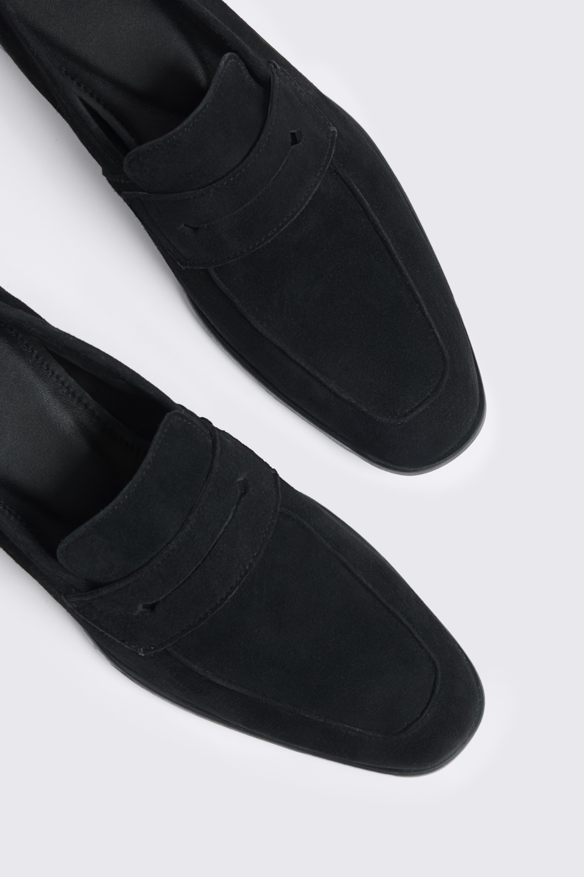 Black Suede Relaxed Loafers