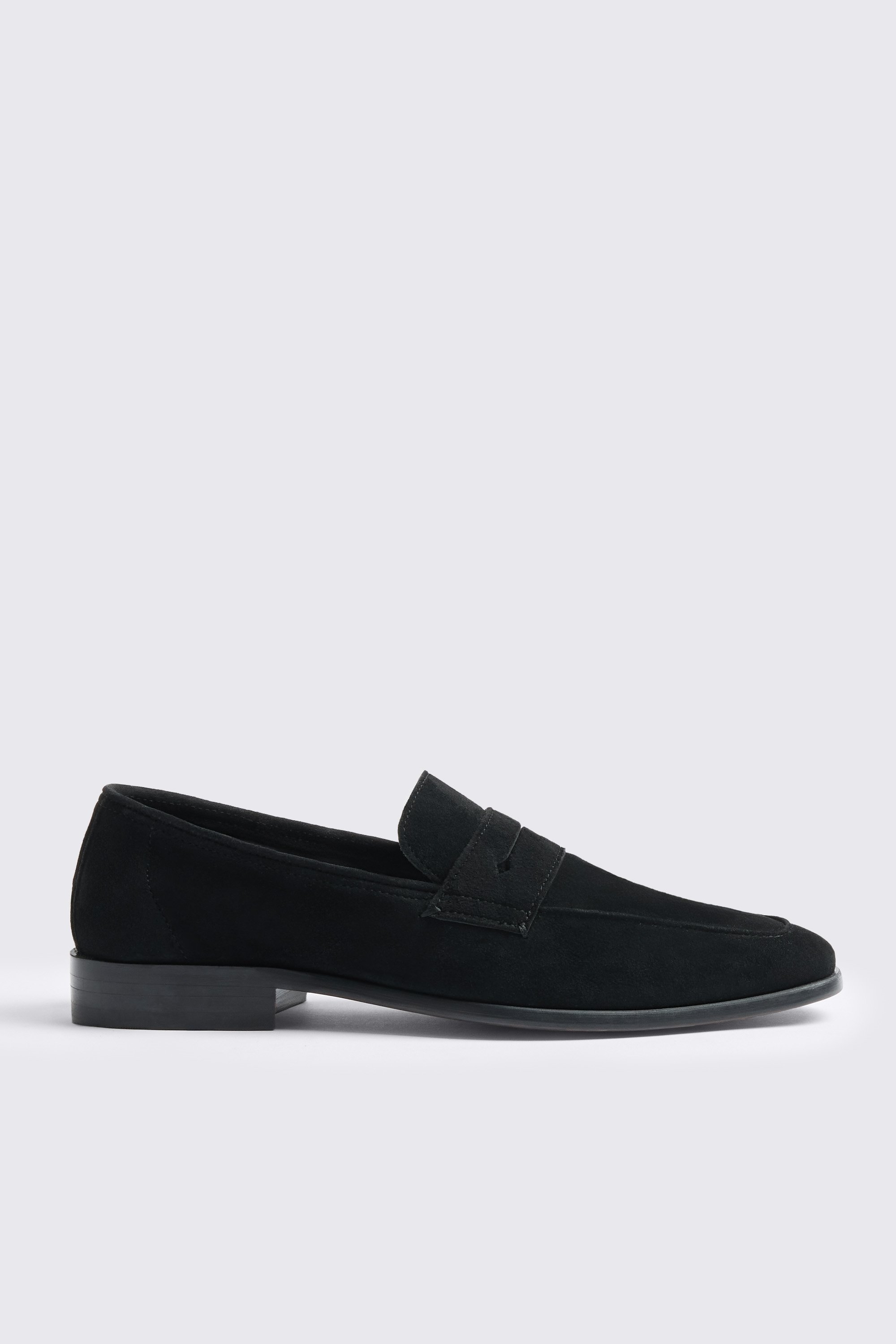 Black Suede Relaxed Loafers
