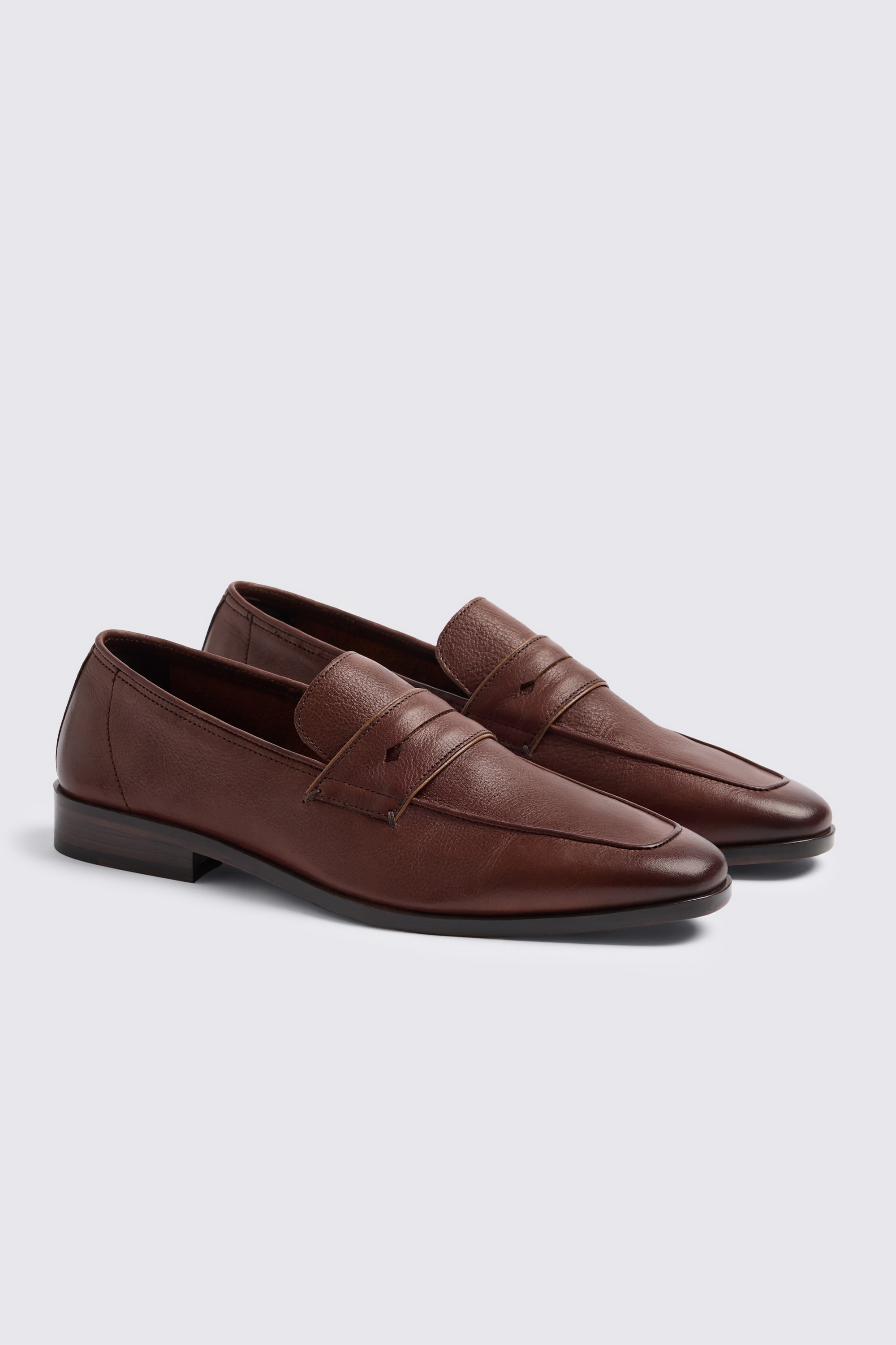 Tan Leather Relaxed Loafers