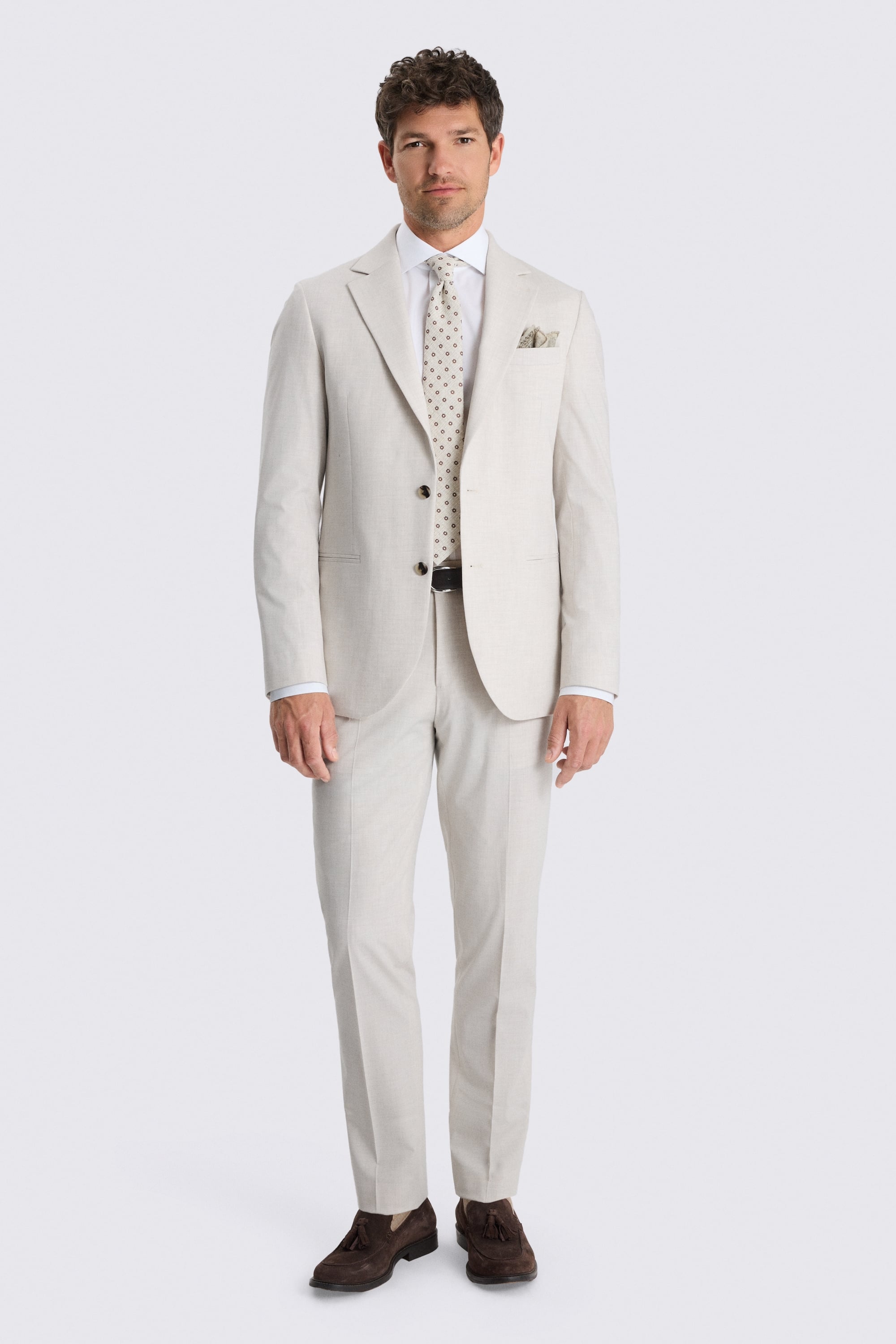 Tailored Fit Light Neutral Suit