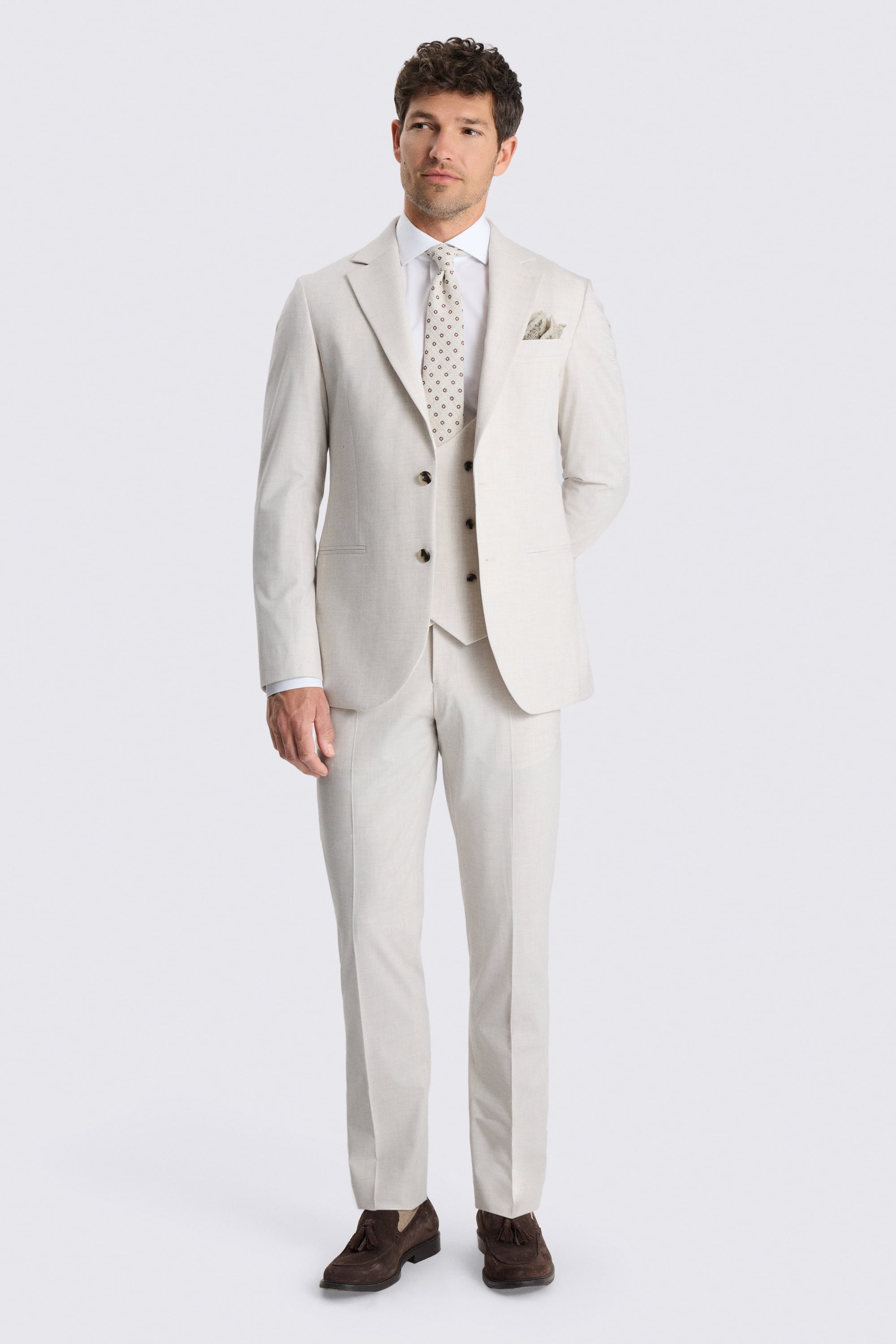 Tailored Fit Light Neutral Suit