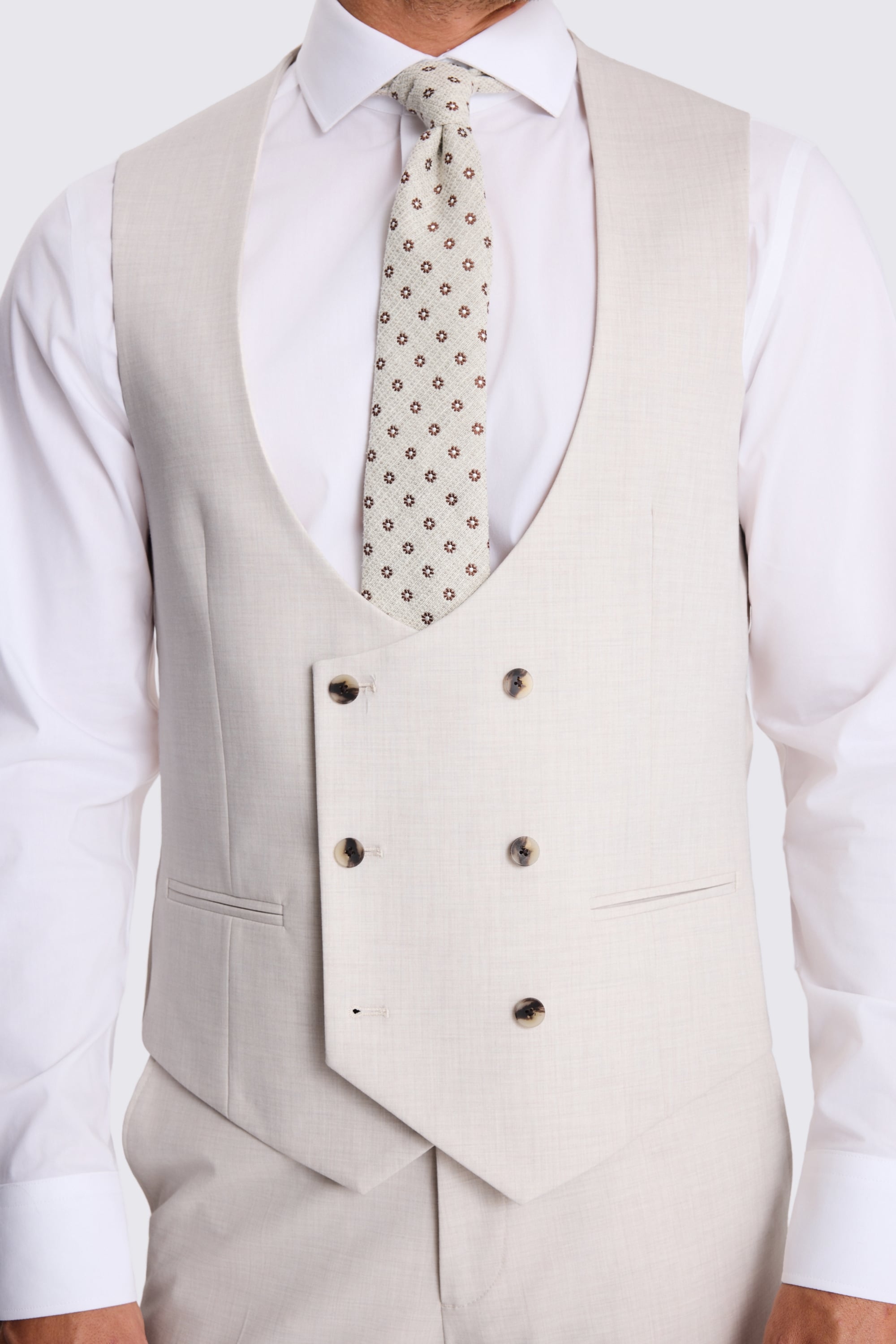 Tailored Fit Light Neutral Vest