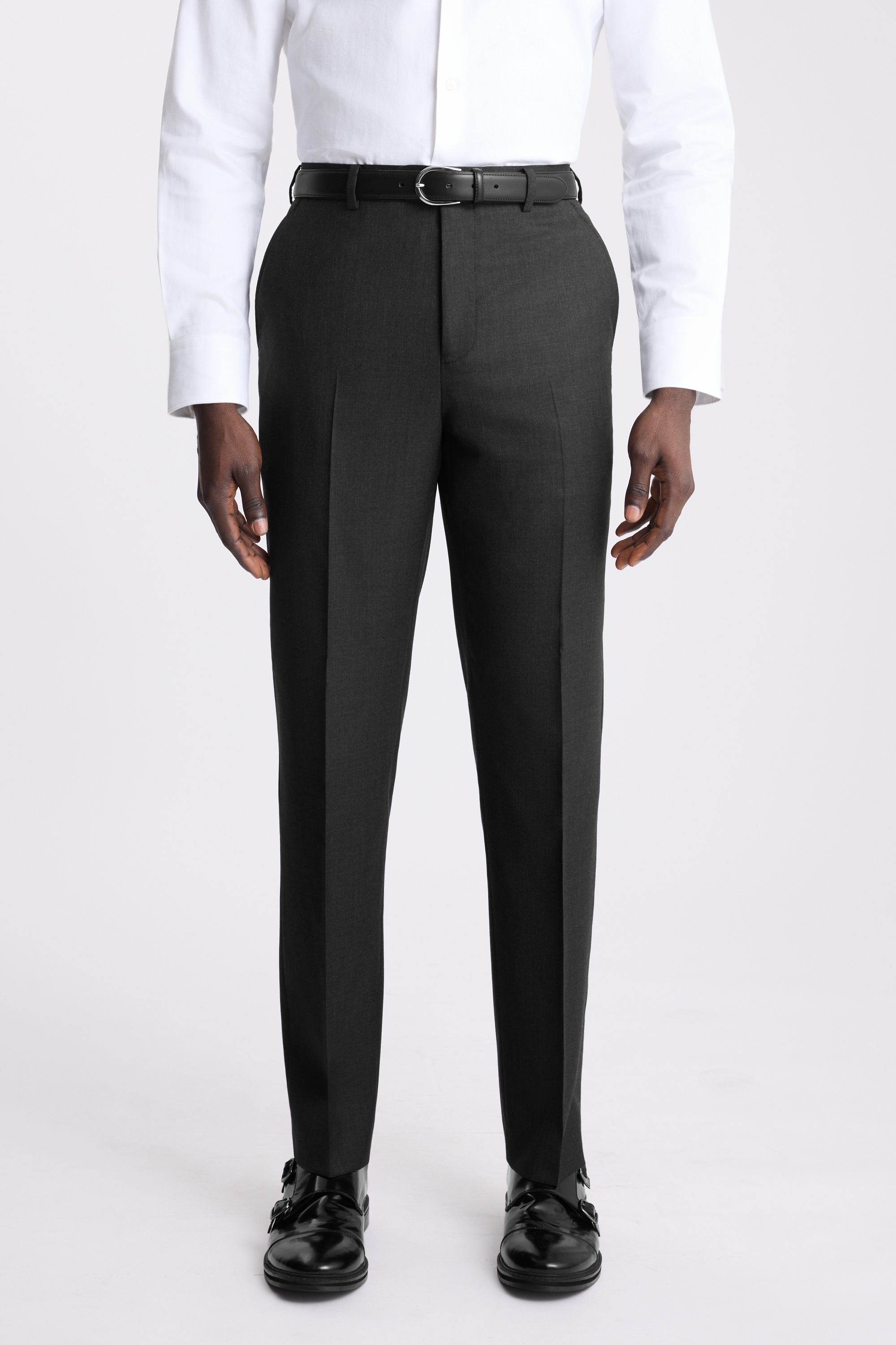 Regular Fit Charcoal Twill Suit