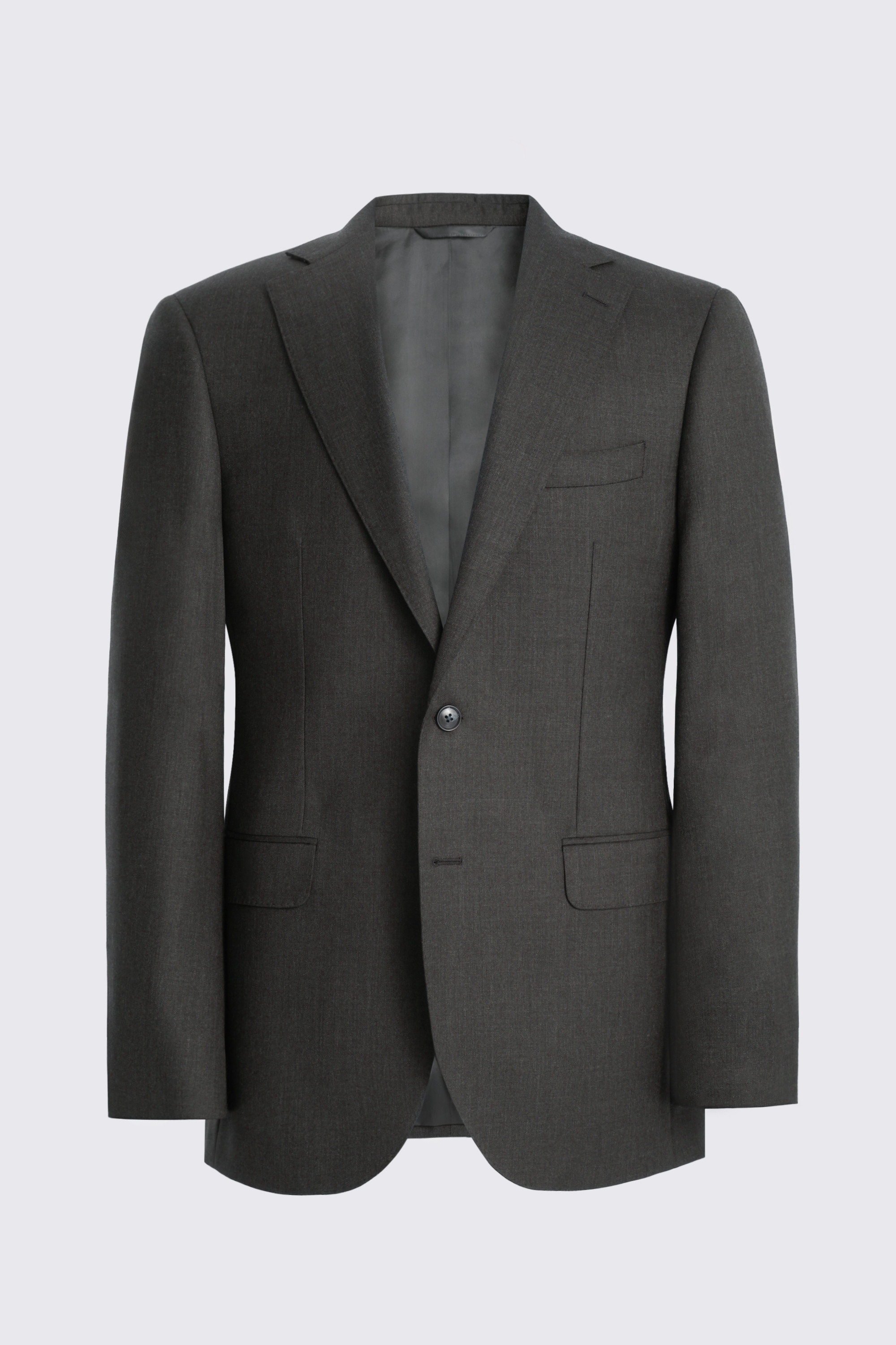 Regular Fit Charcoal Twill Suit