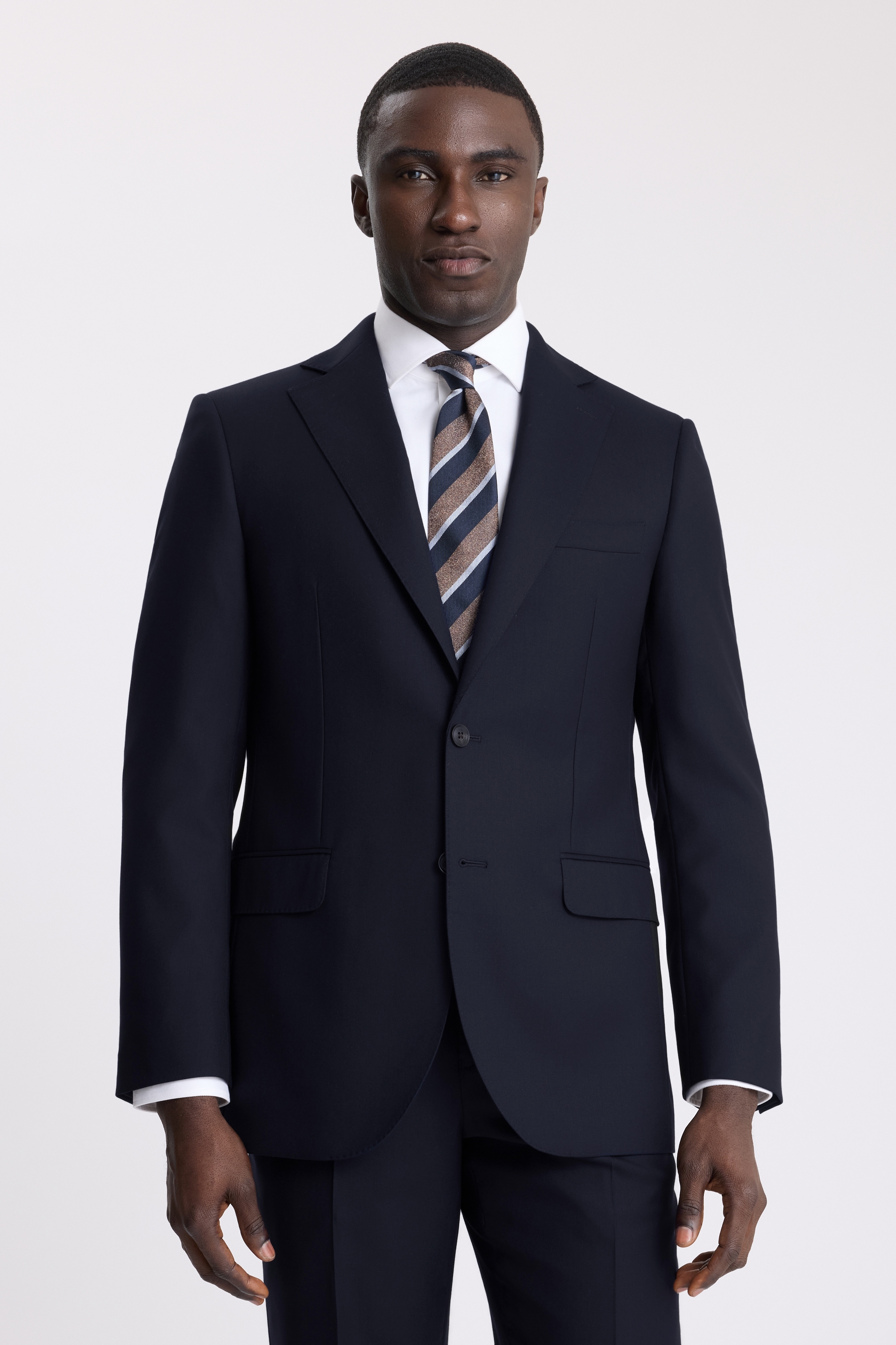Regular Fit Navy Twill Suit