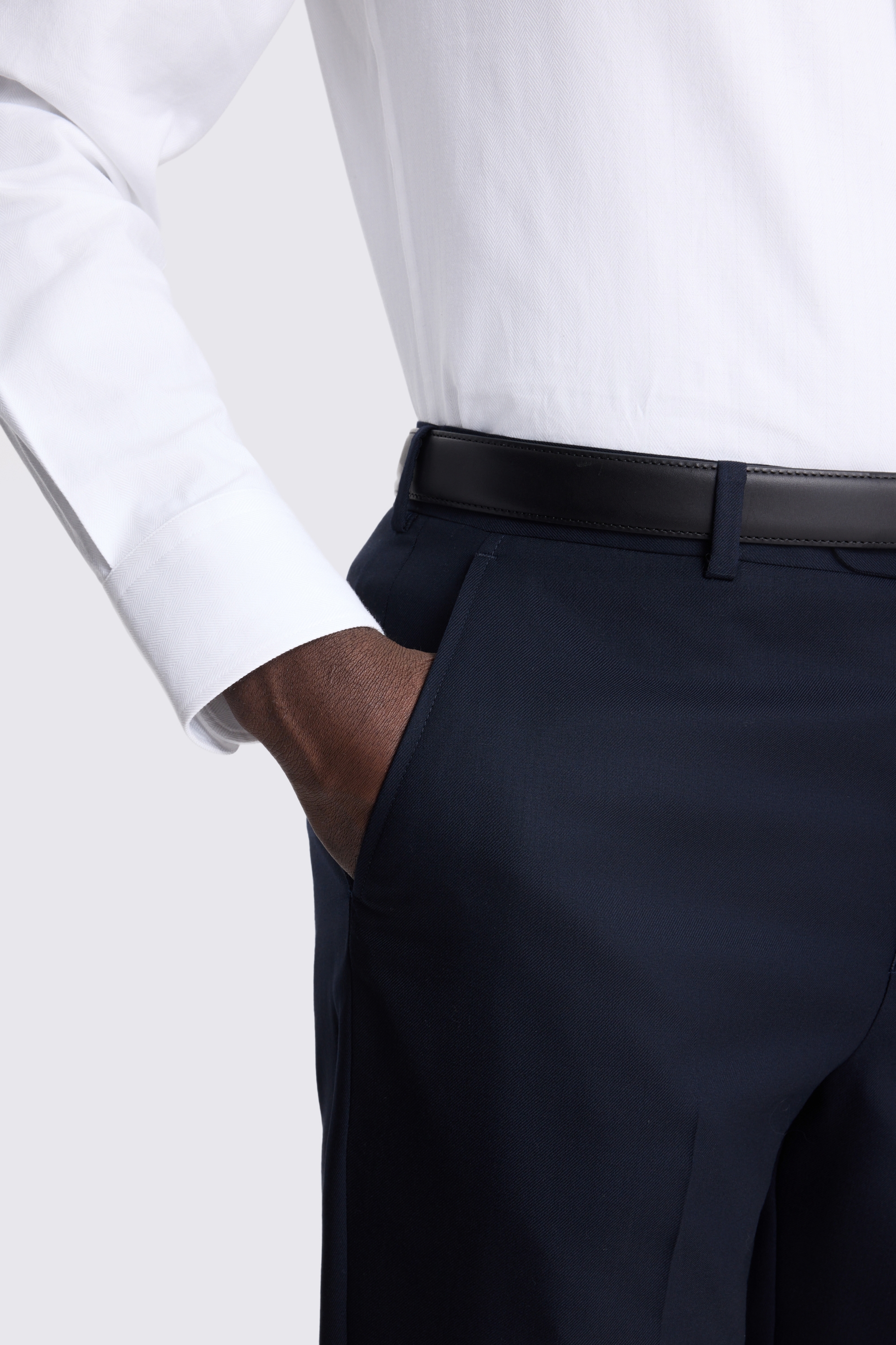 Regular Fit Charcoal Twill Pants
