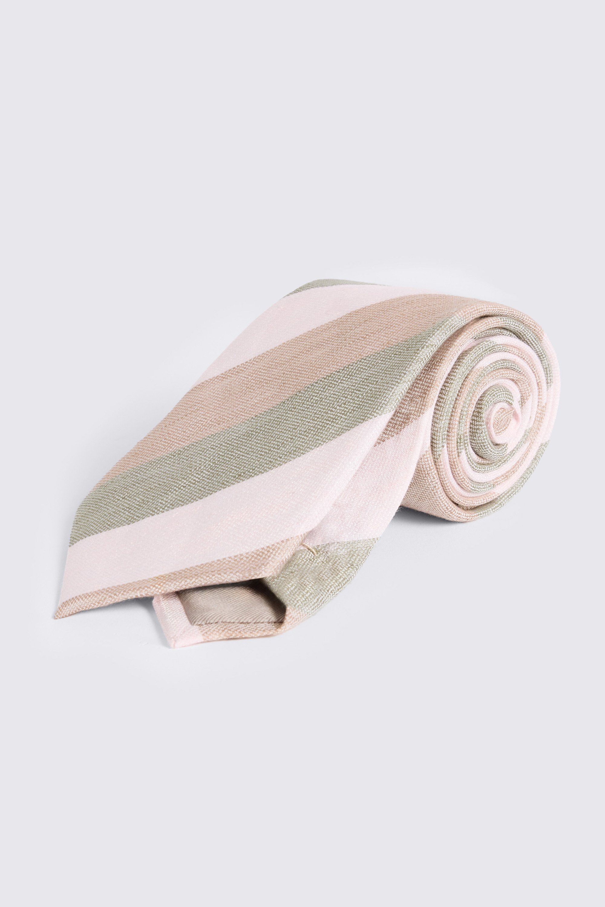 Green & Pink Stripe Tie