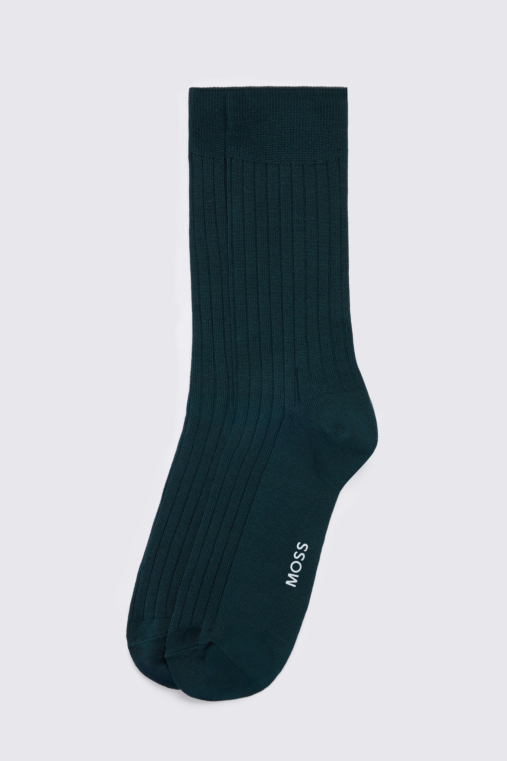 Evergreen Mercerised Ribbed Sock