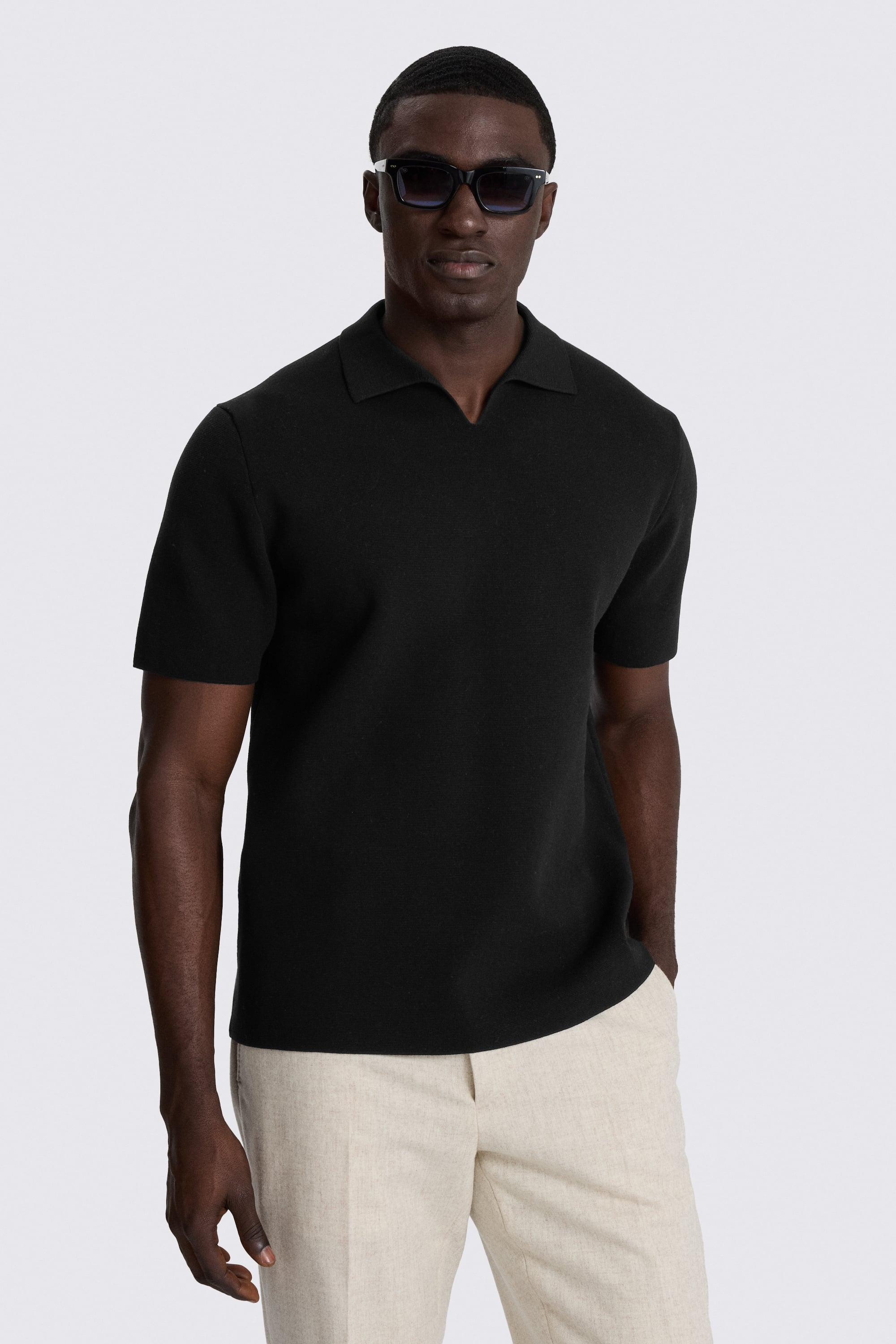 Black Milano Knit Skipper