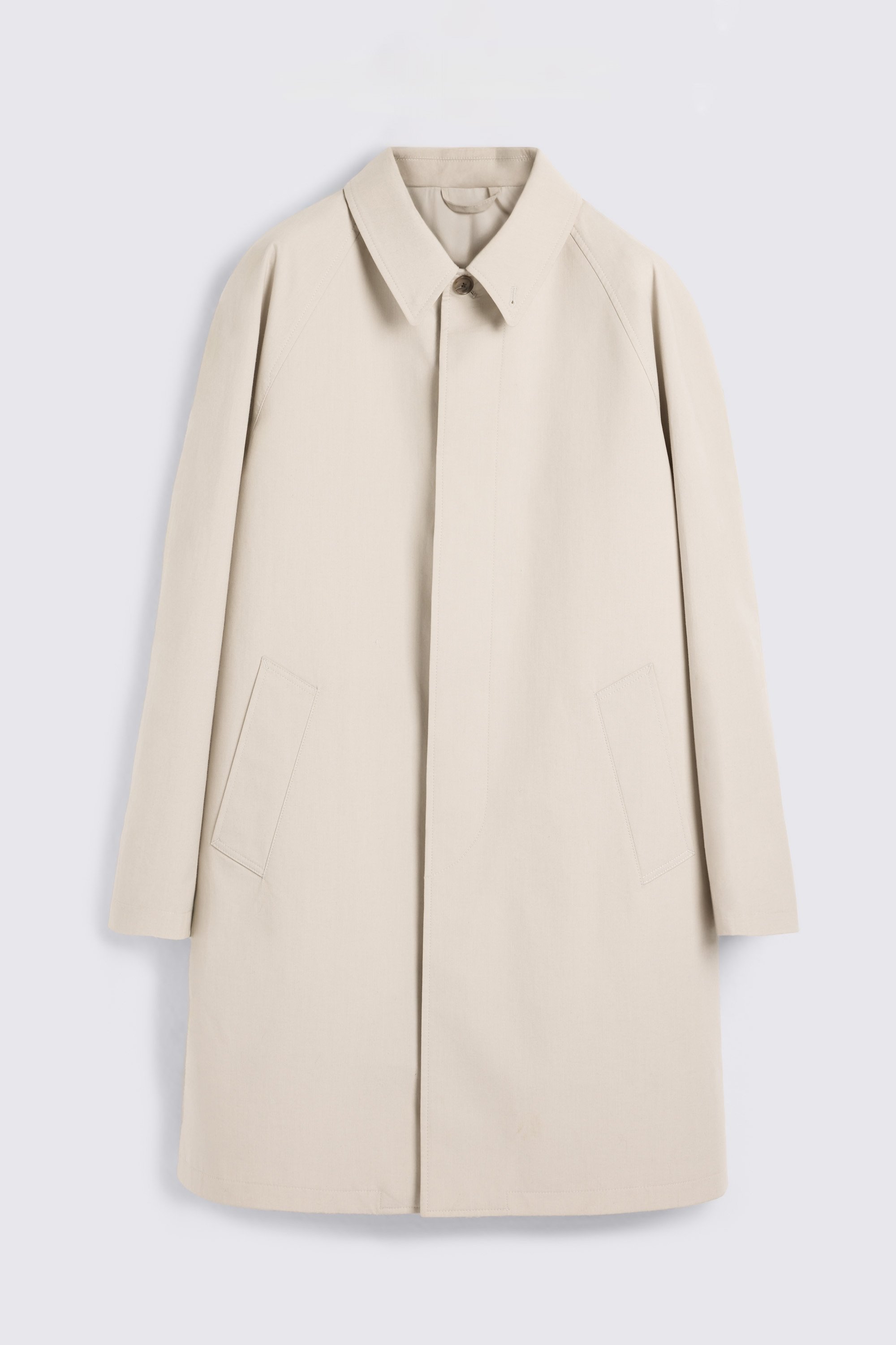 Light Taupe Oversized Cotton Raincoat 