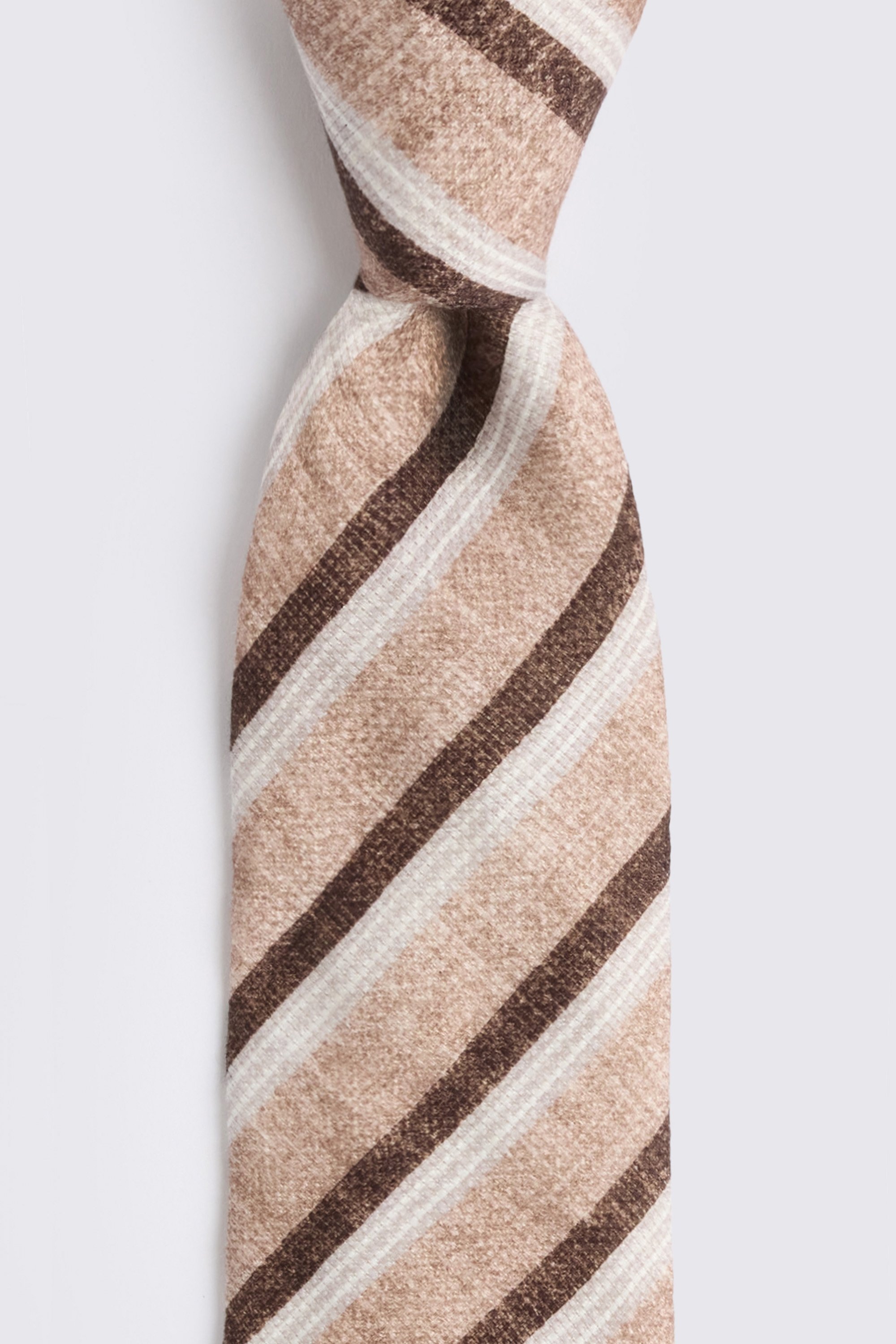 Bottinelli Brown & White Stripe Tie