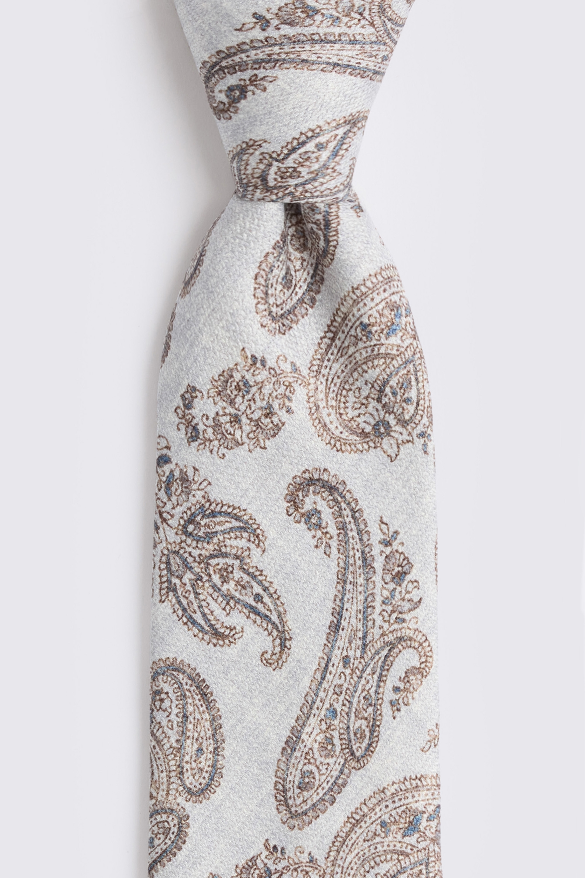 Bottinelli Light Blue Silk Paisley Tie