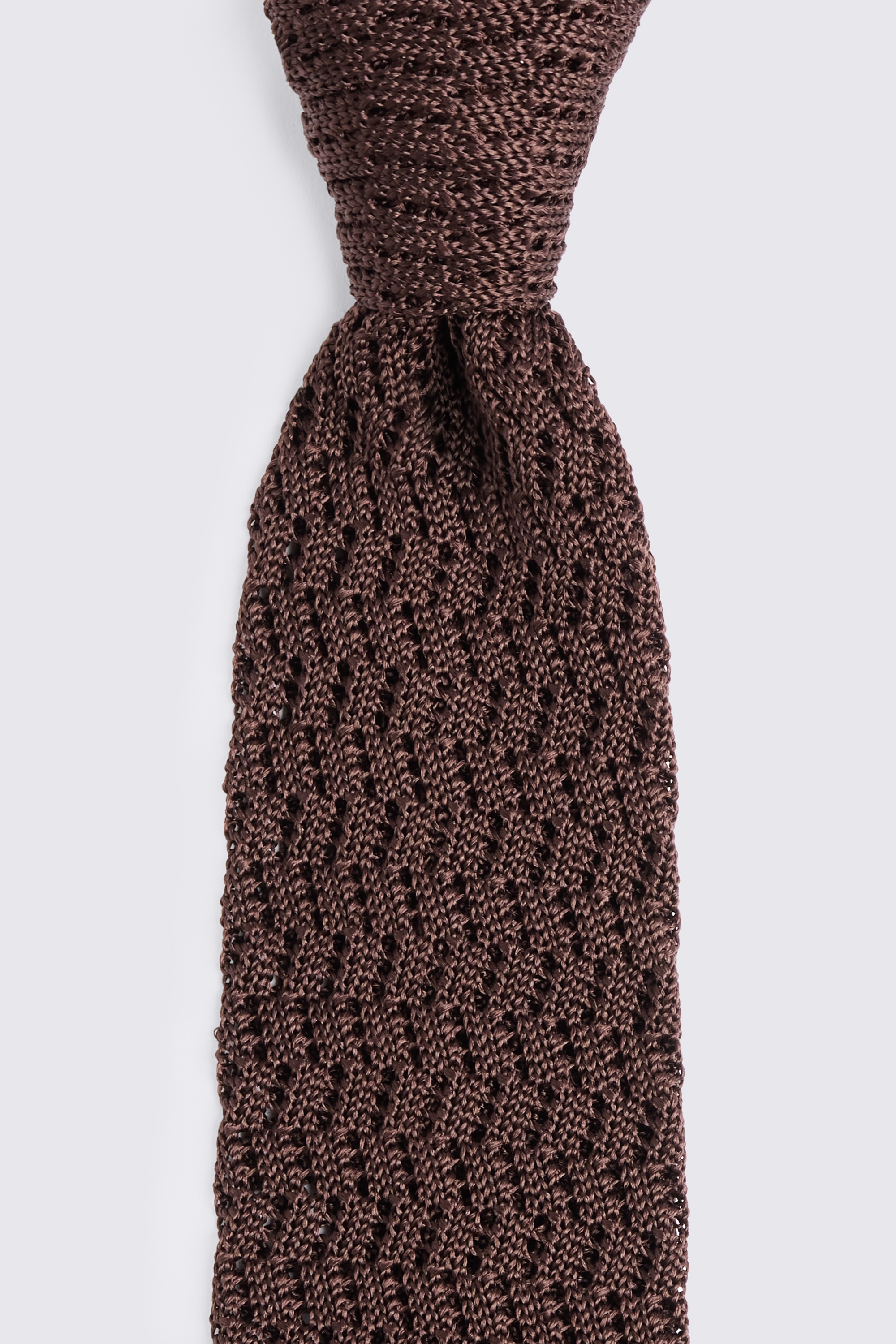 Chocolate Silk Knitted Tie