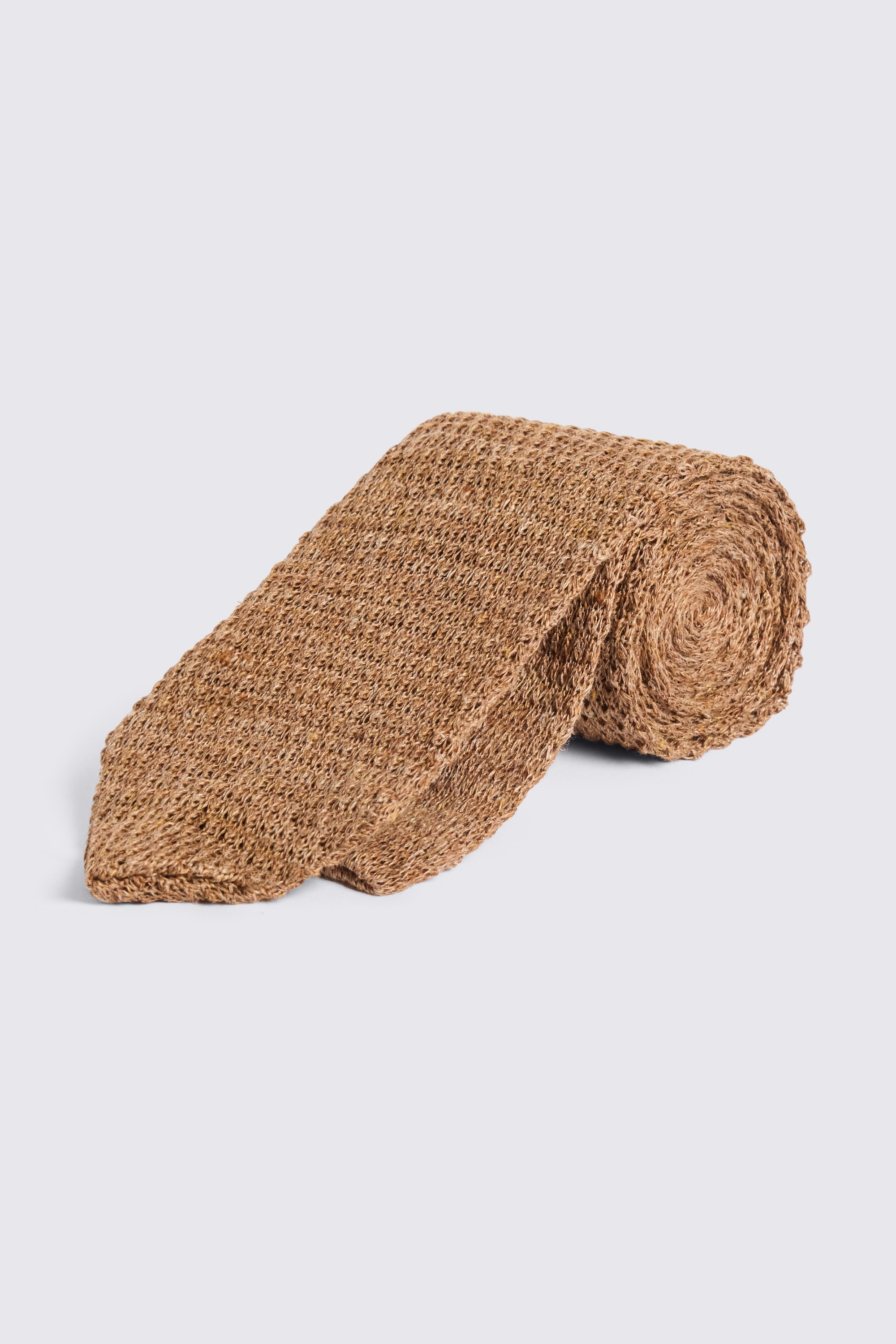 Gold Linen Knitted Tie