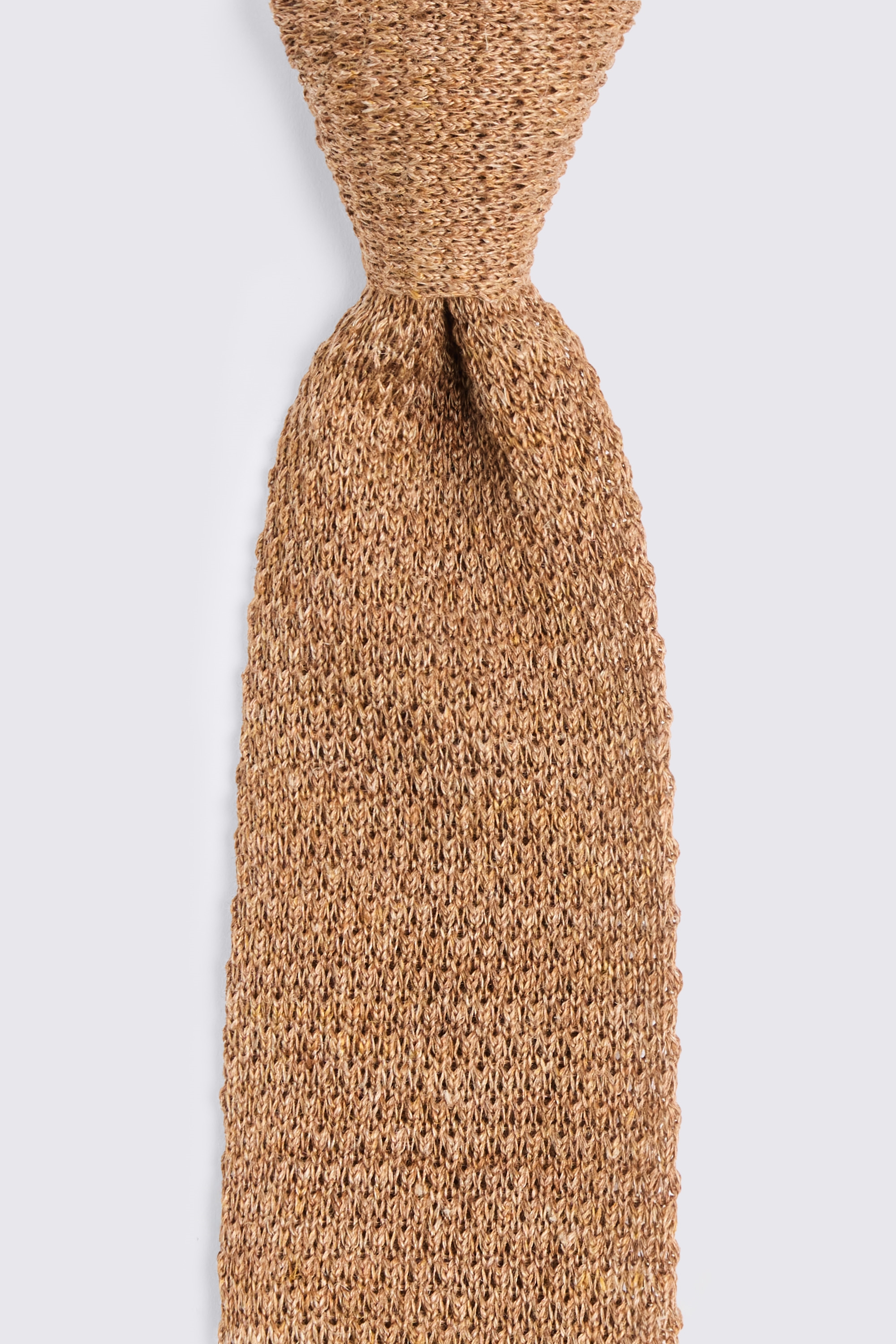 Gold Linen Knitted Tie