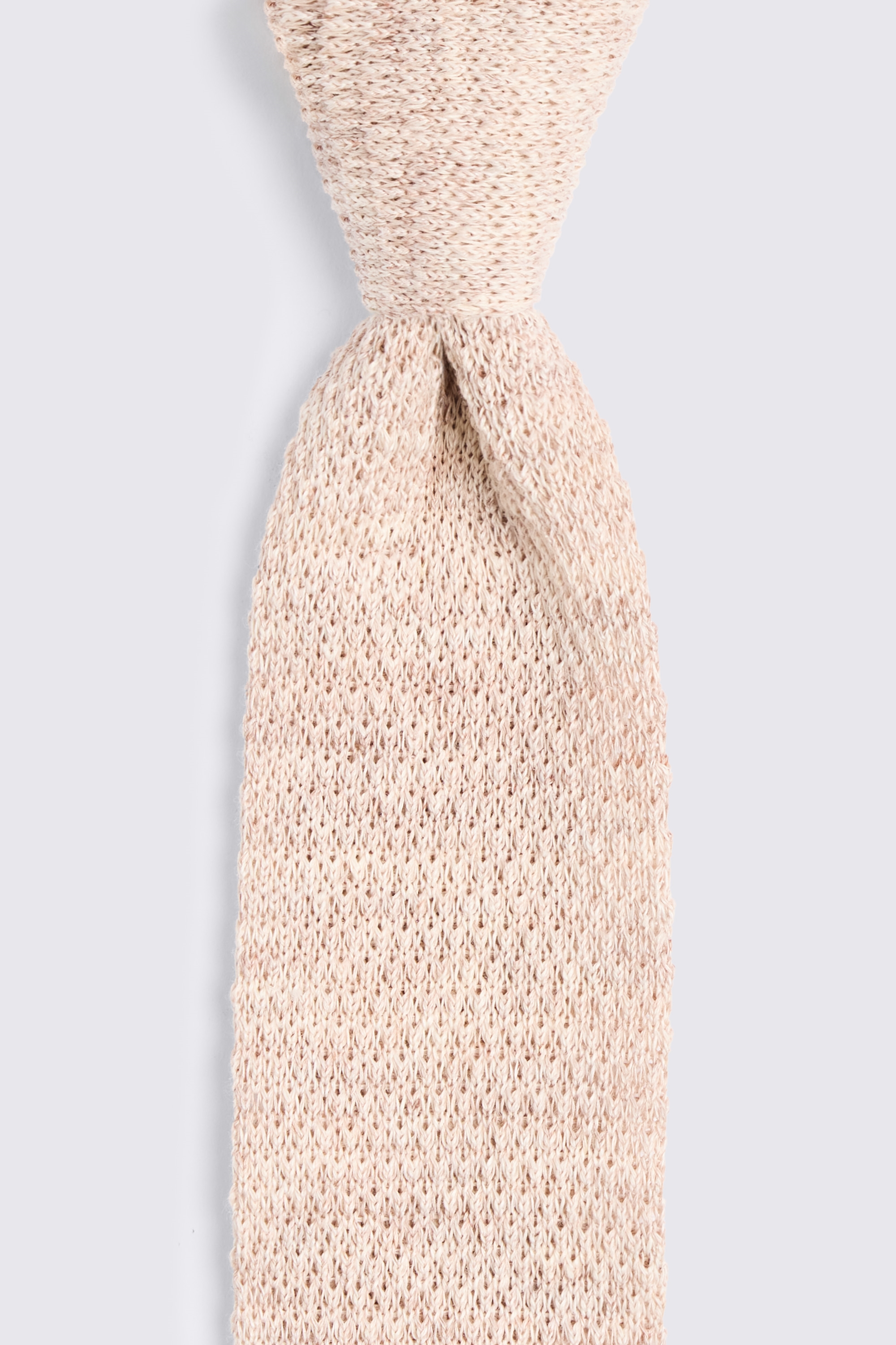 Off White Linen Knitted Tie
