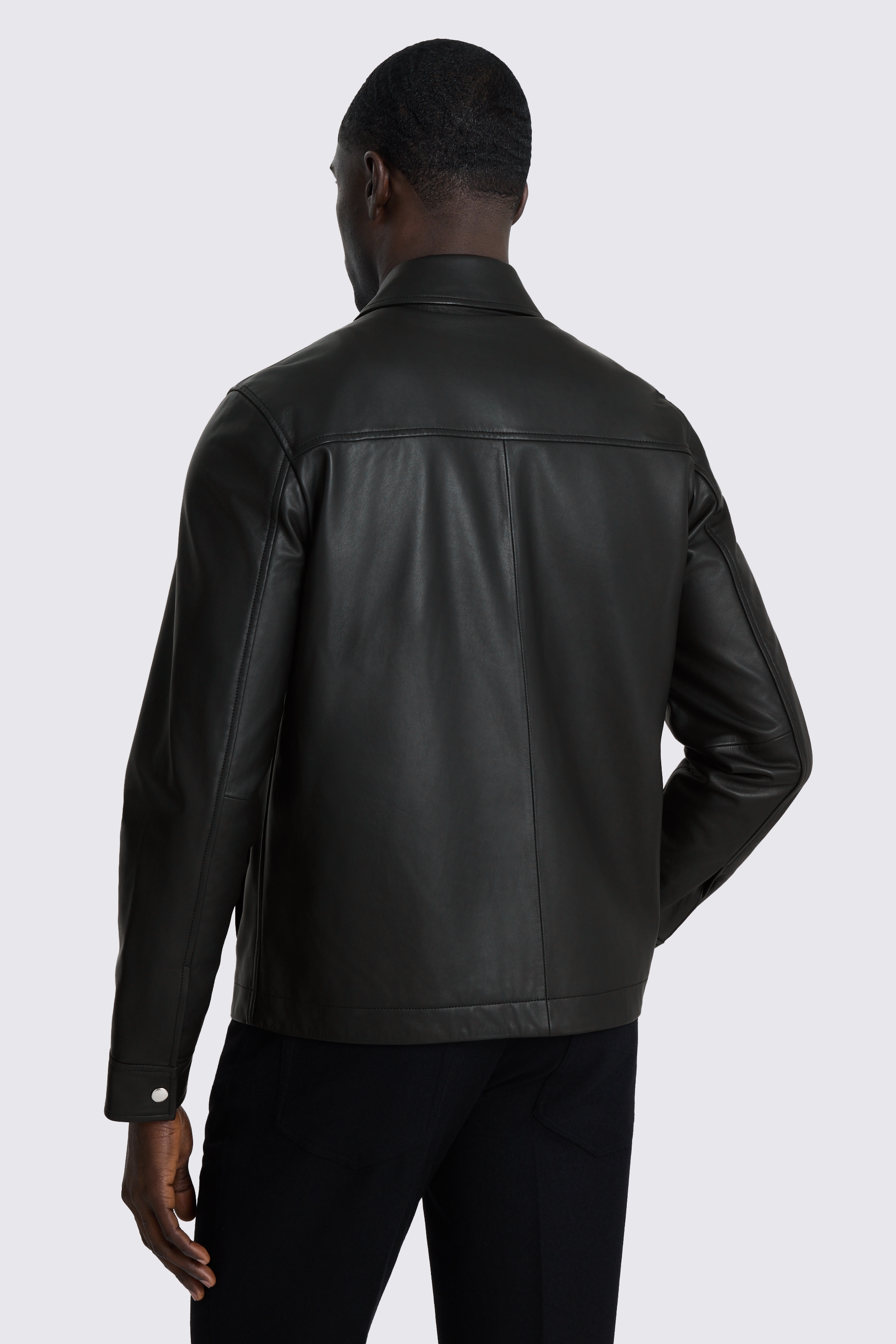 Black Nappa Zip Jacket 