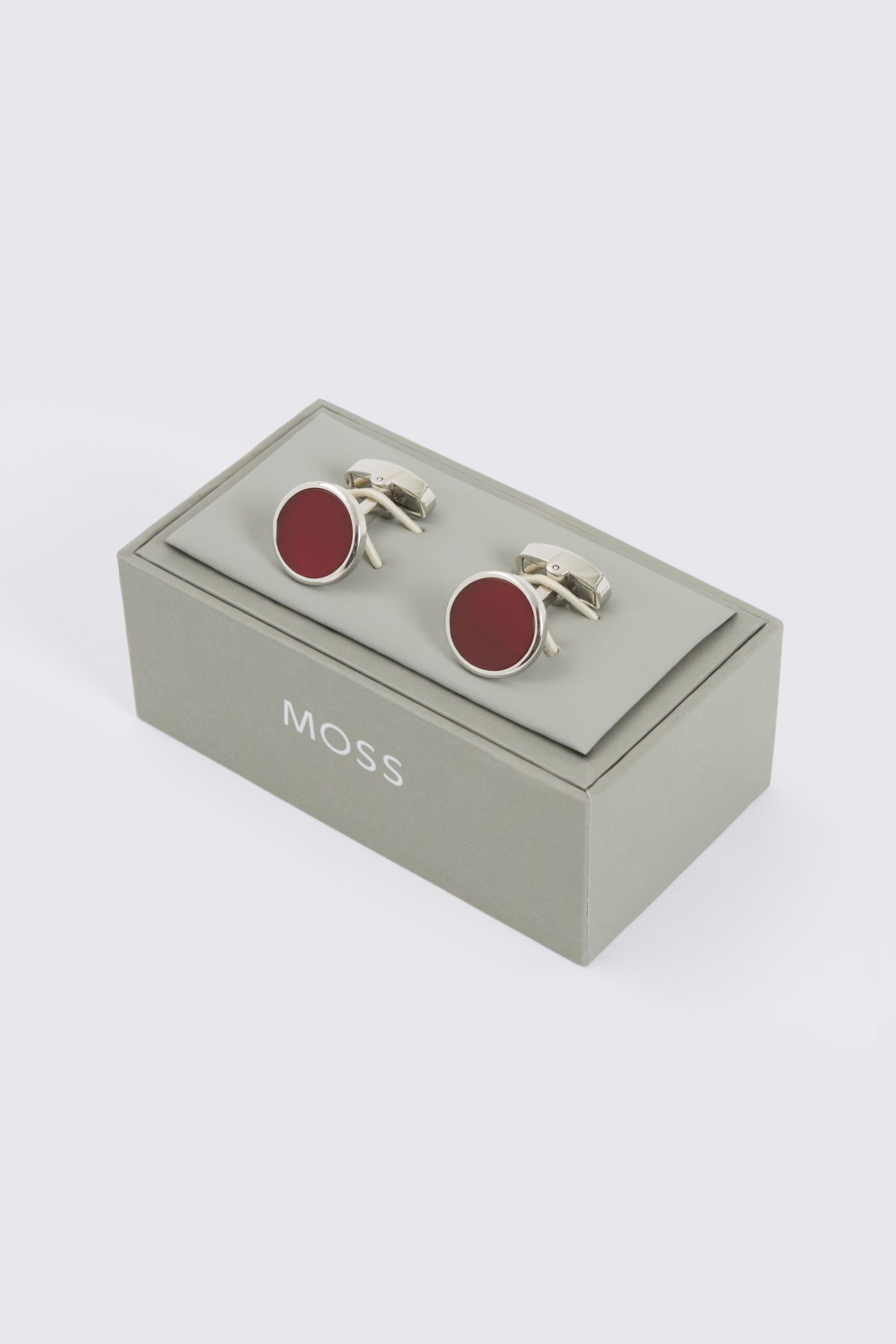 Red Round Onyx Cufflinks