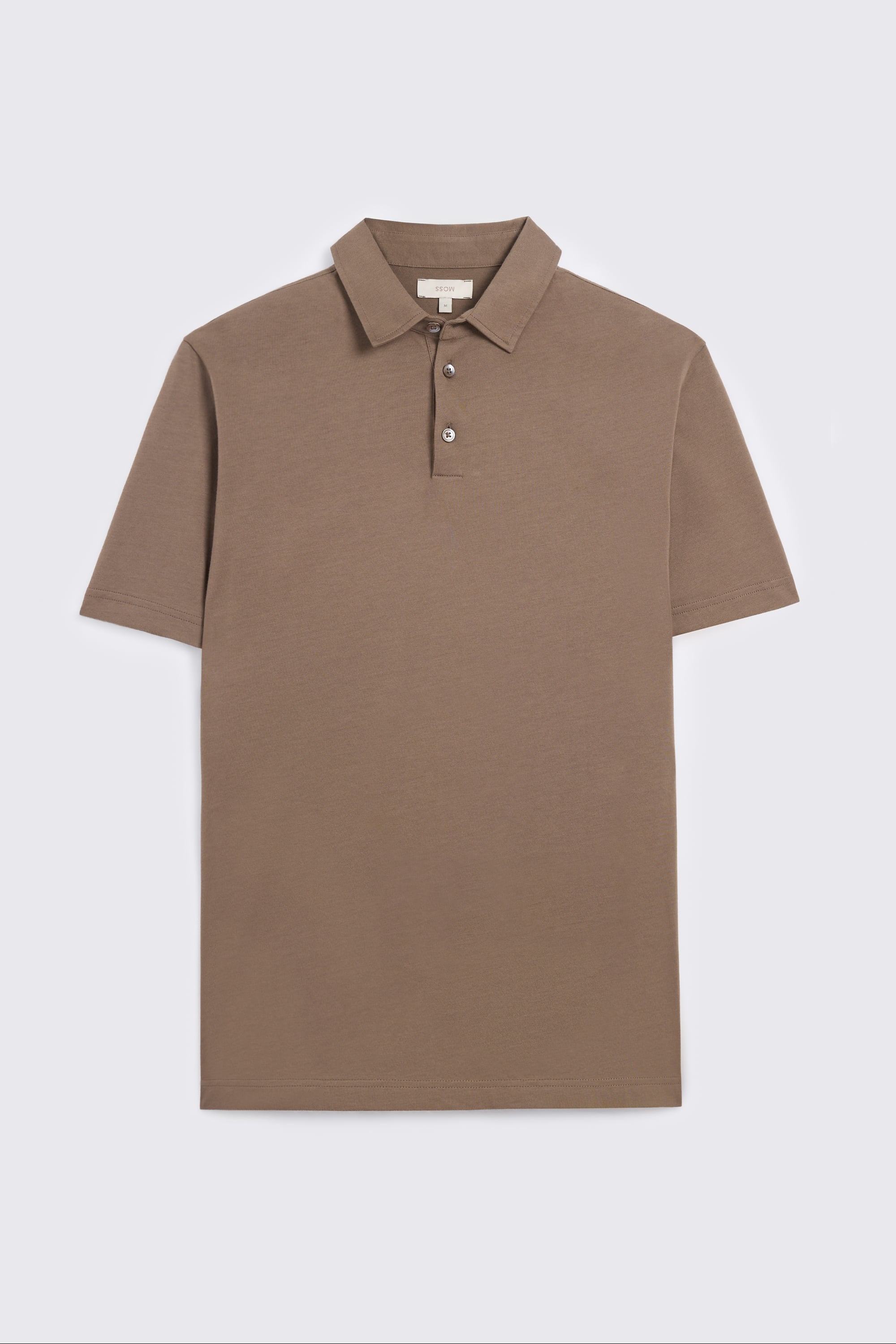 Brown Cotton Jersey Polo Shirt
