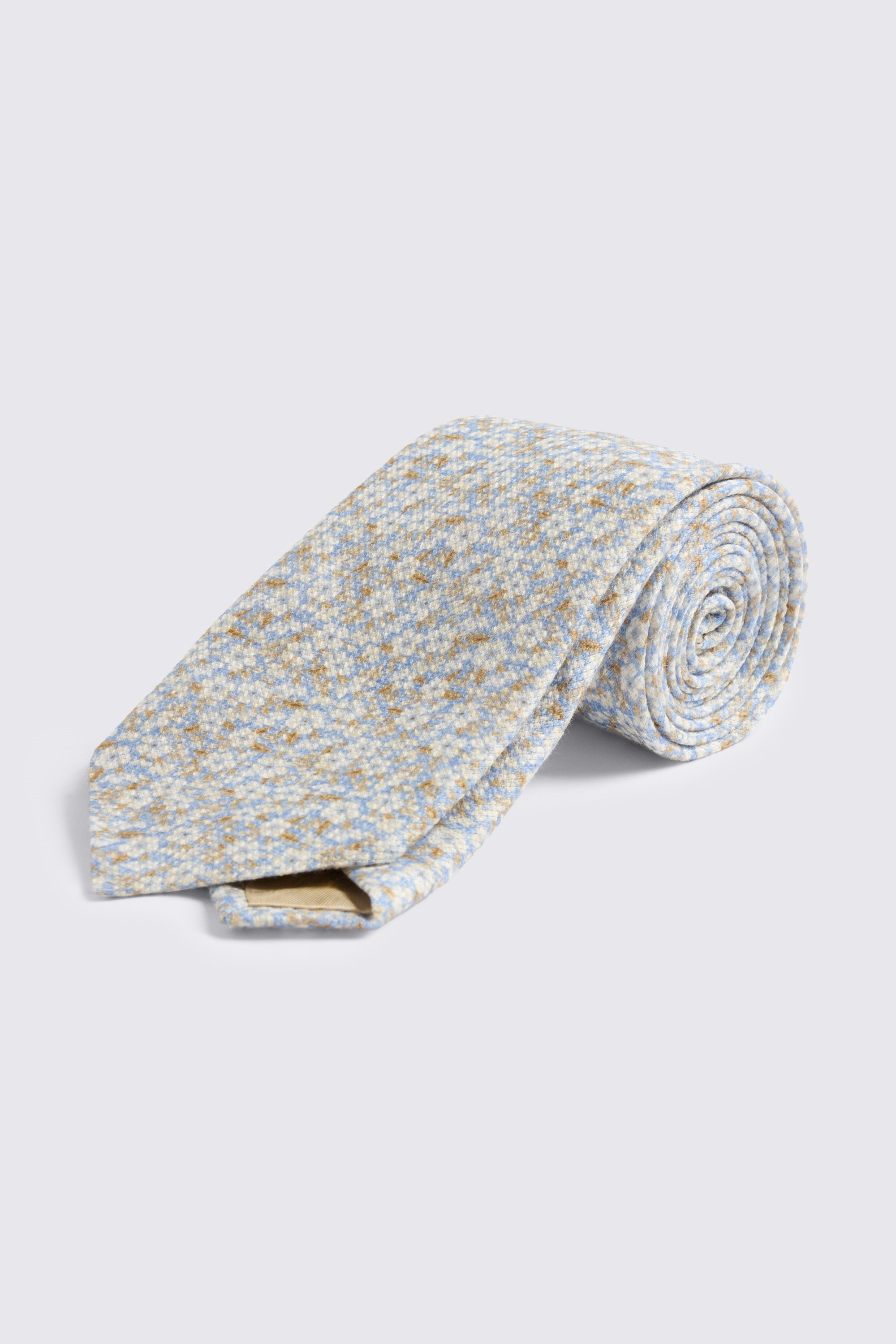 Italian Light Blue Ditsy Floral Tie