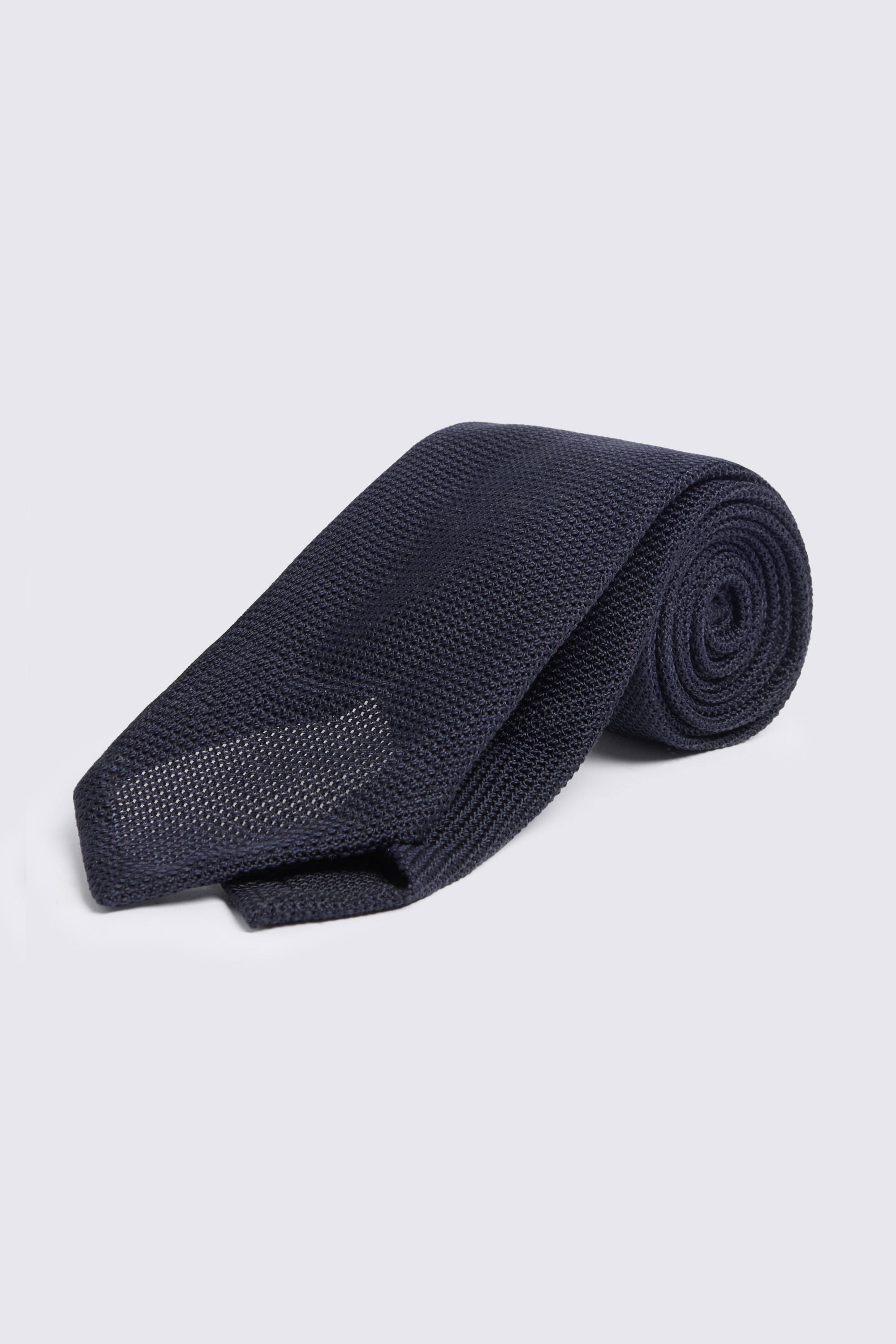 Italian Navy Silk Grenadine Tie