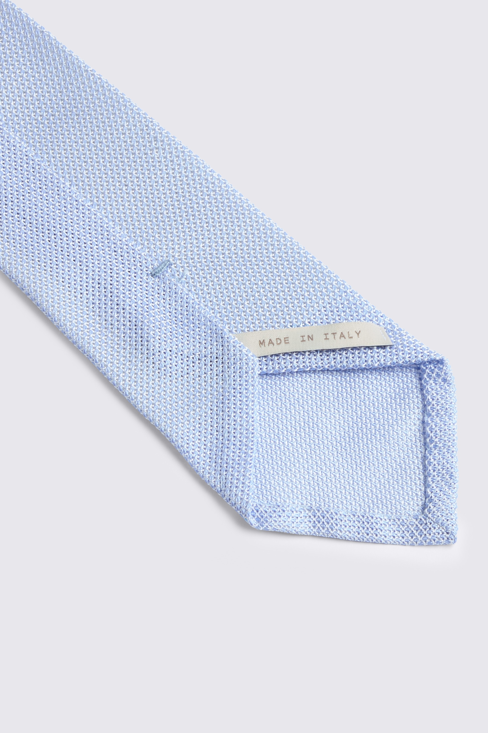 Italian Light Blue Silk Grenadine Tie