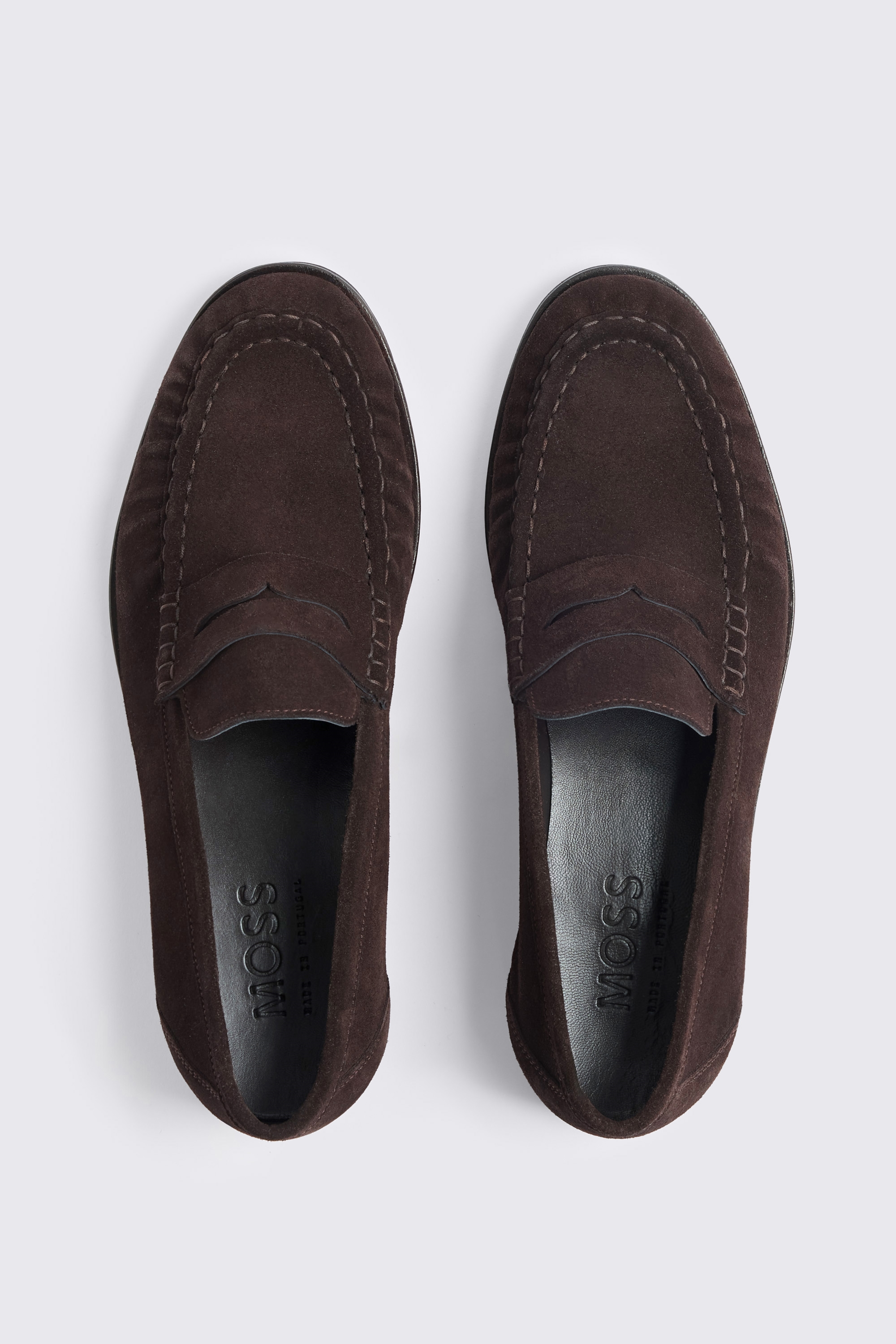 Italian Suede Brown Ruched Loafers