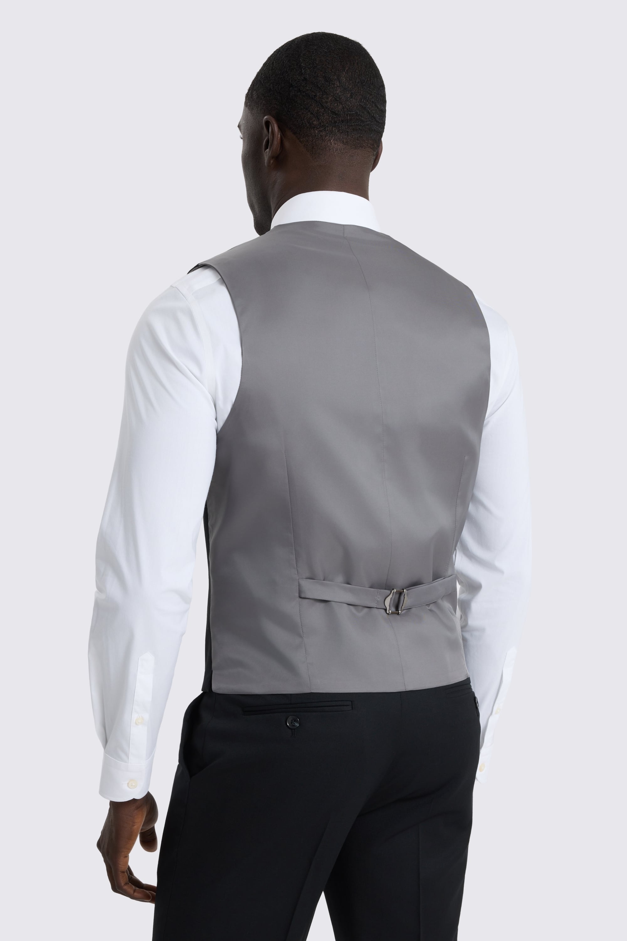 Slim Fit Black Waistcoat