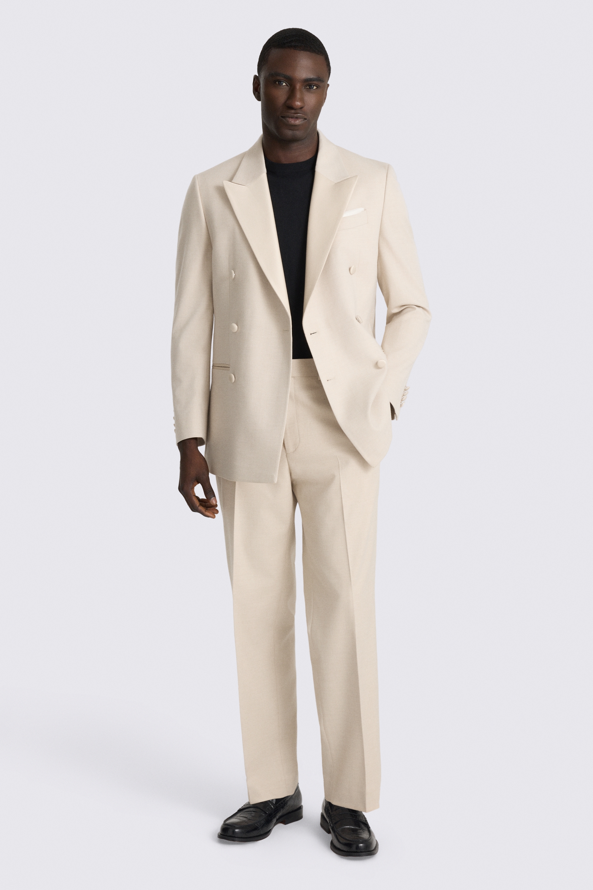 Relaxed Fit Light Camel Suit Jacket