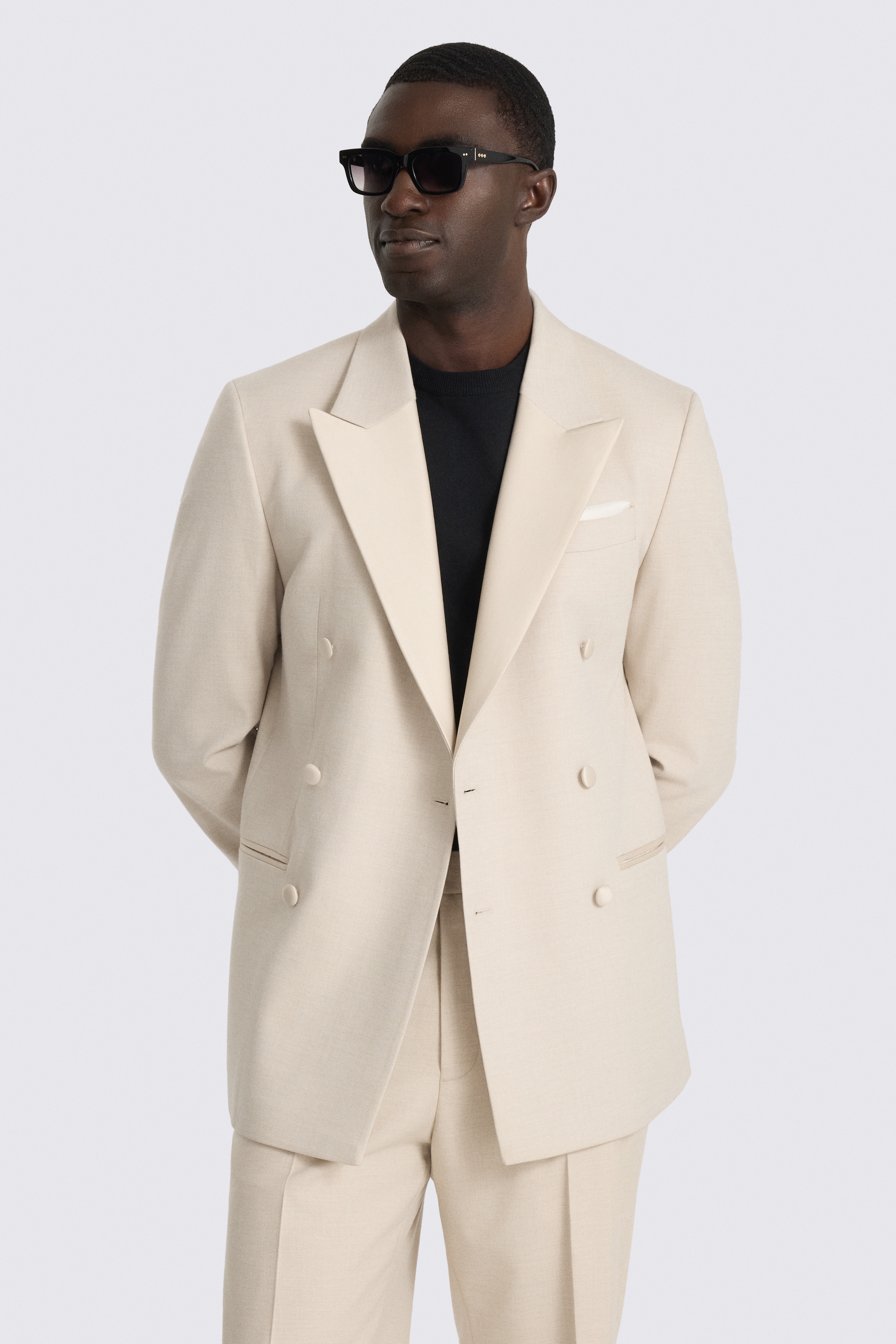 Relaxed Fit Light Camel Suit Jacket