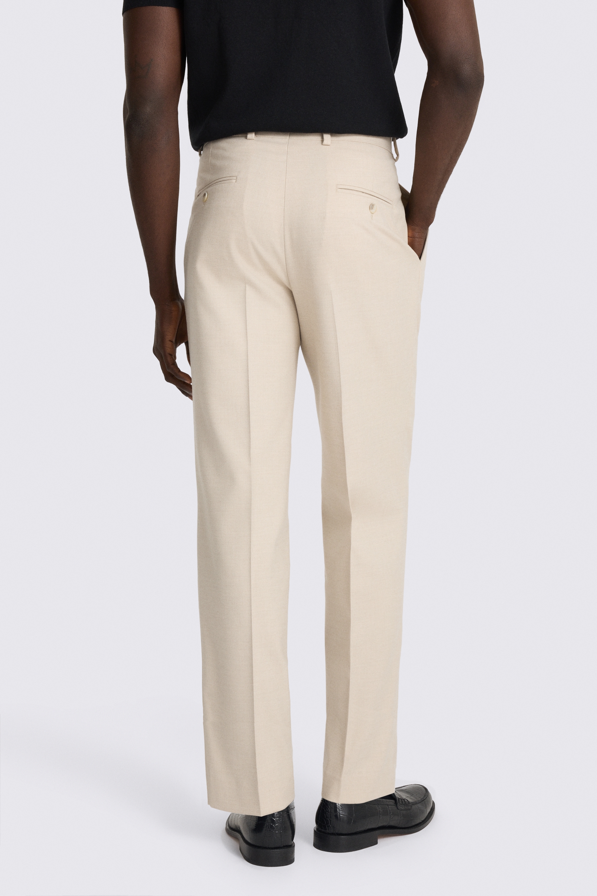 Relaxed Fit Light Camel Trousers