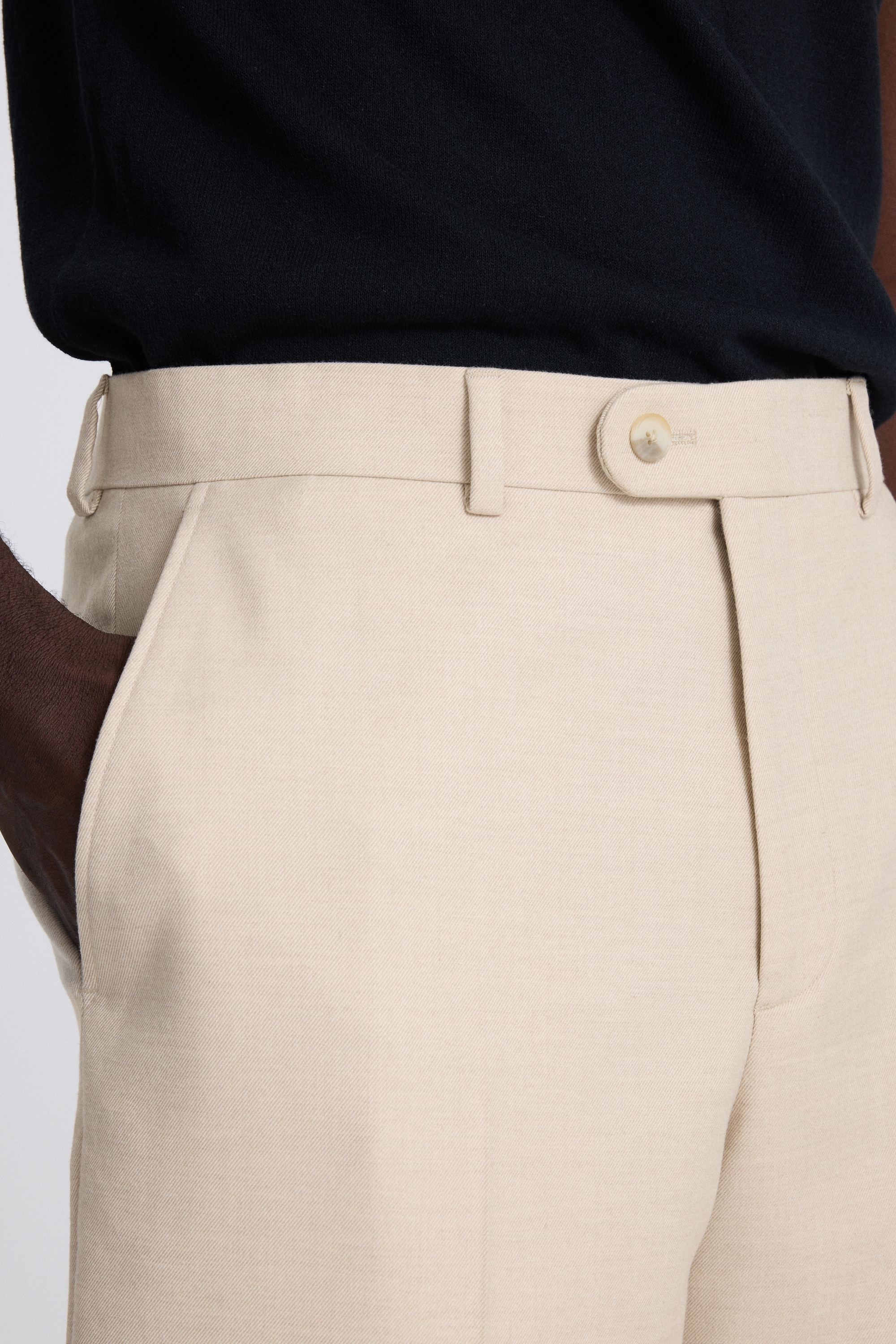 Relaxed Fit Light Camel Trousers