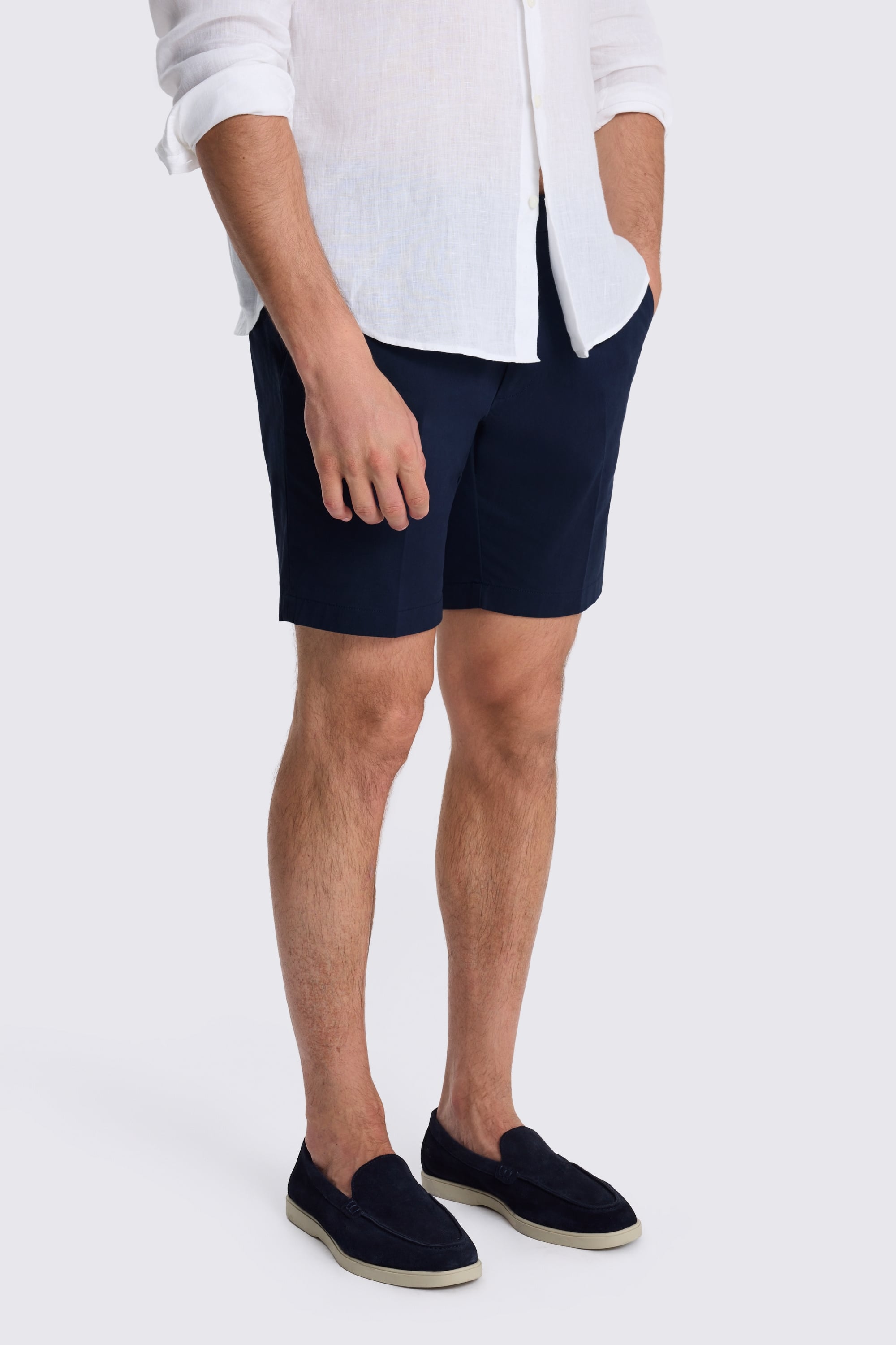 Navy Chino Cotton Shorts