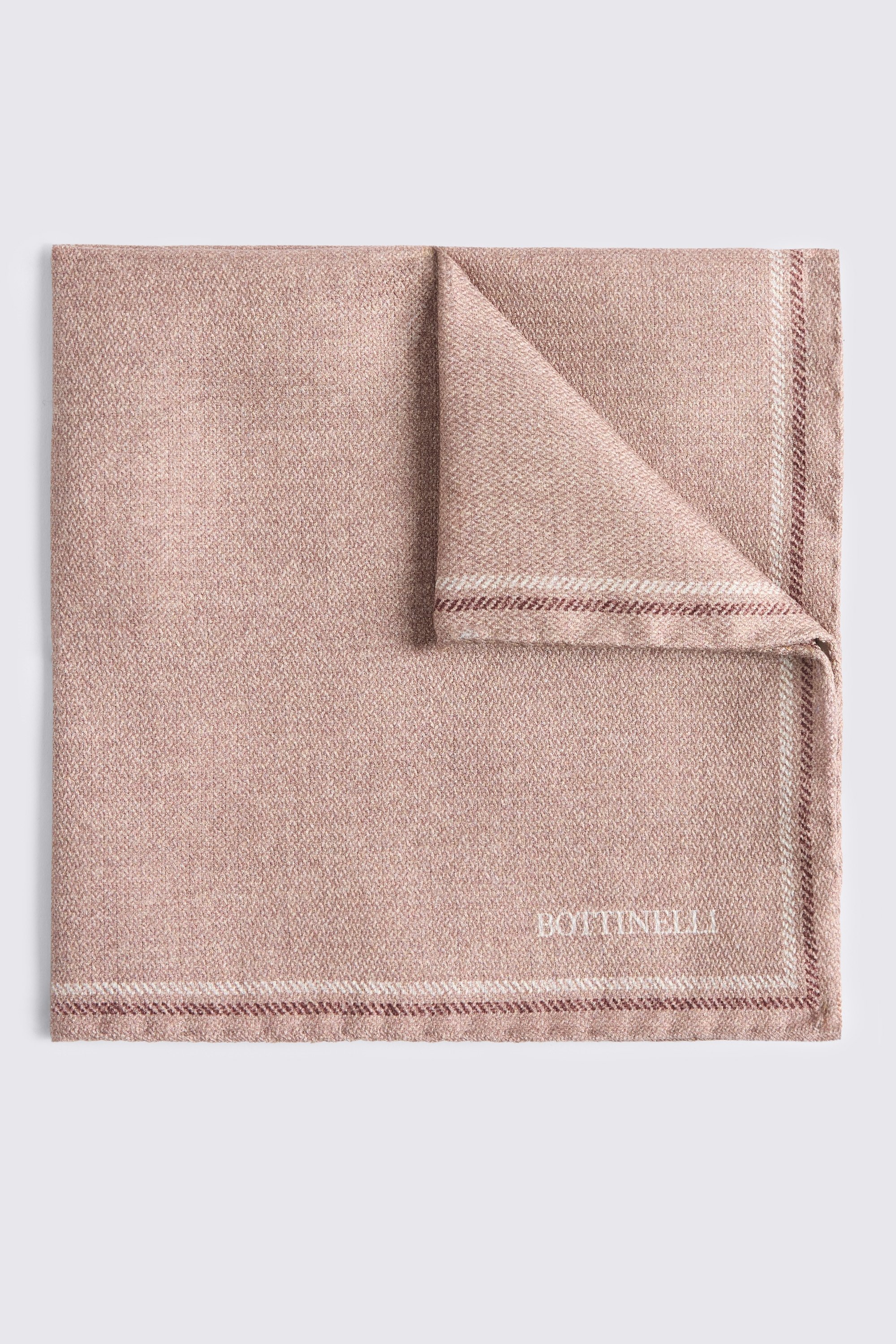 Italian Dusty Rose Silk Double Faced Pocket Square