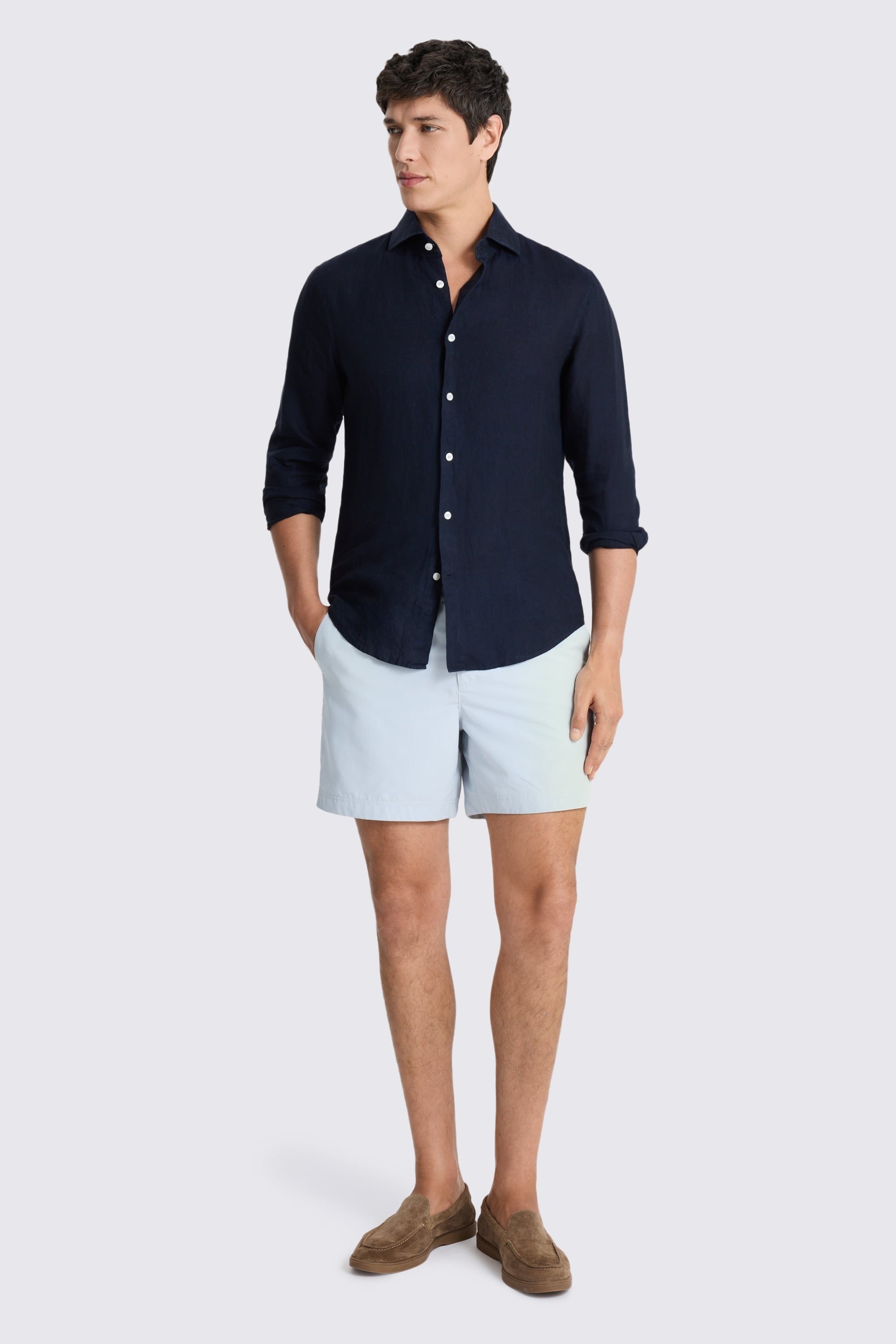 Pale Blue Smart Swim Short 