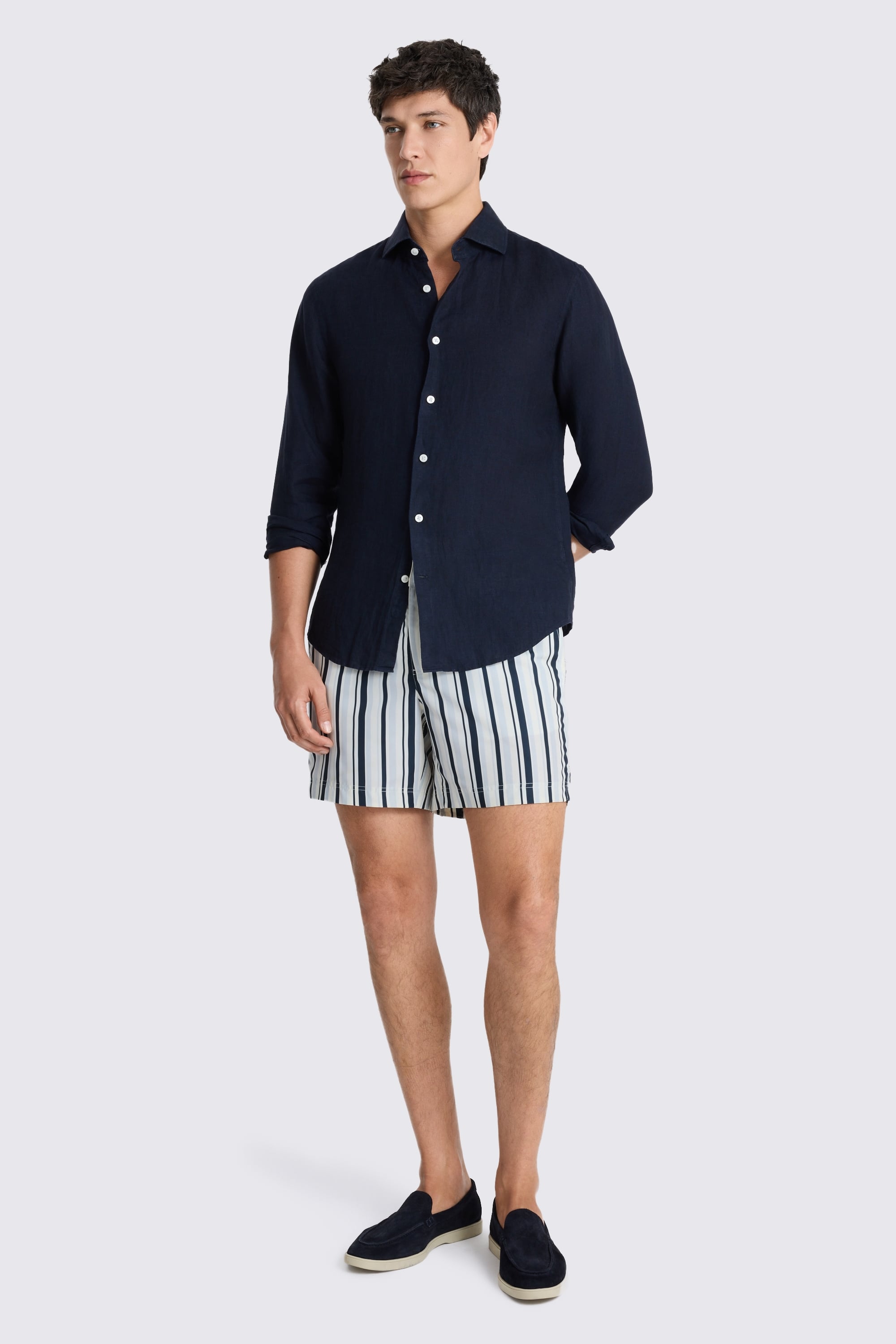 Blue Stripe Smart Swim Short 