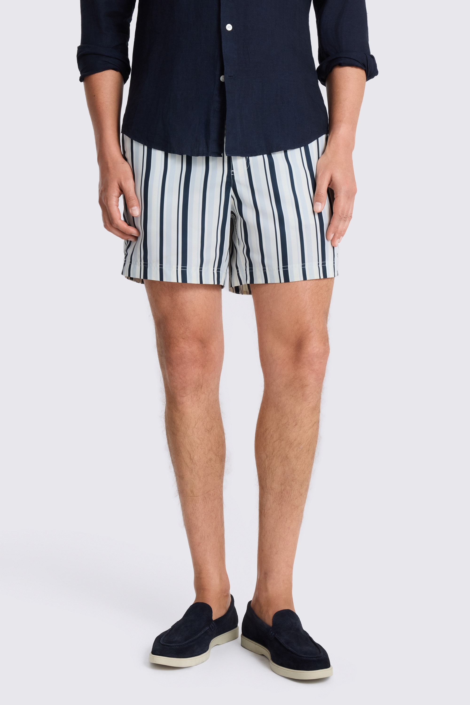 Blue Stripe Smart Swim Short 